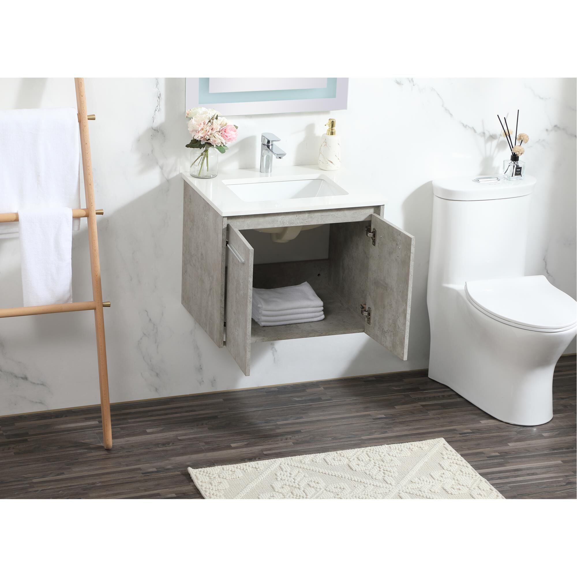 Shown in Concrete Grey finish