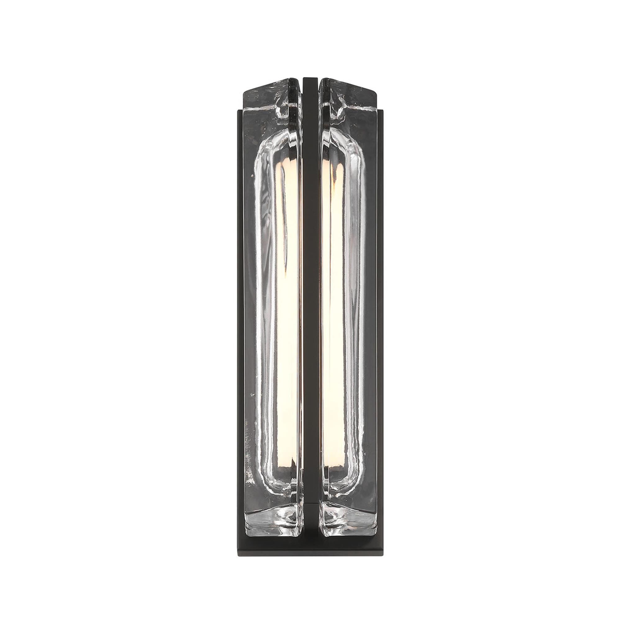 Shown in Black finish and Clear glass