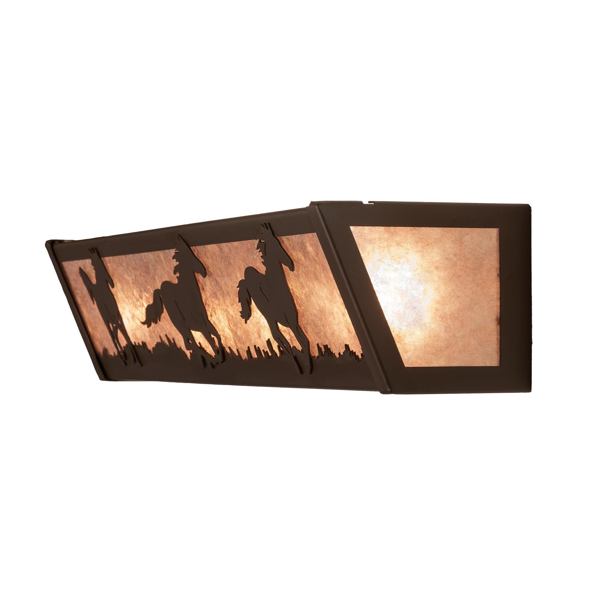 Shown in Oil Rubbed Bronze finish and Silver Mica glass