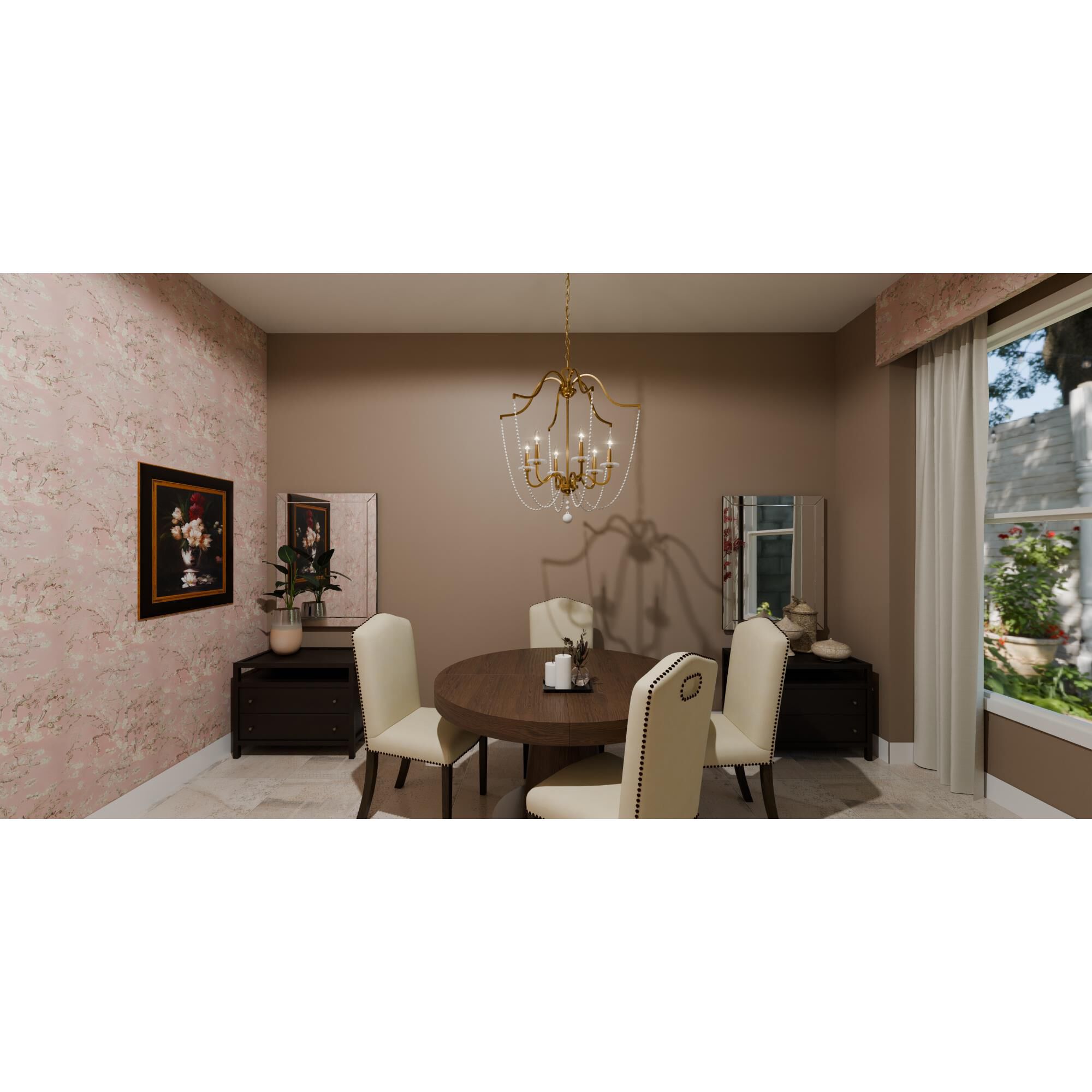 Sunday 28 Inch 6 Light Chandelier by Quoizel