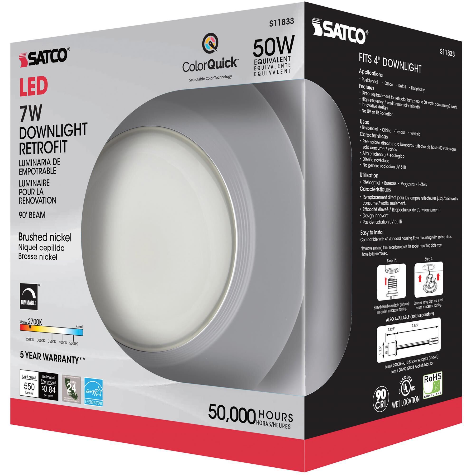 5 Inch LED Recessed Lighting Trim by Satco