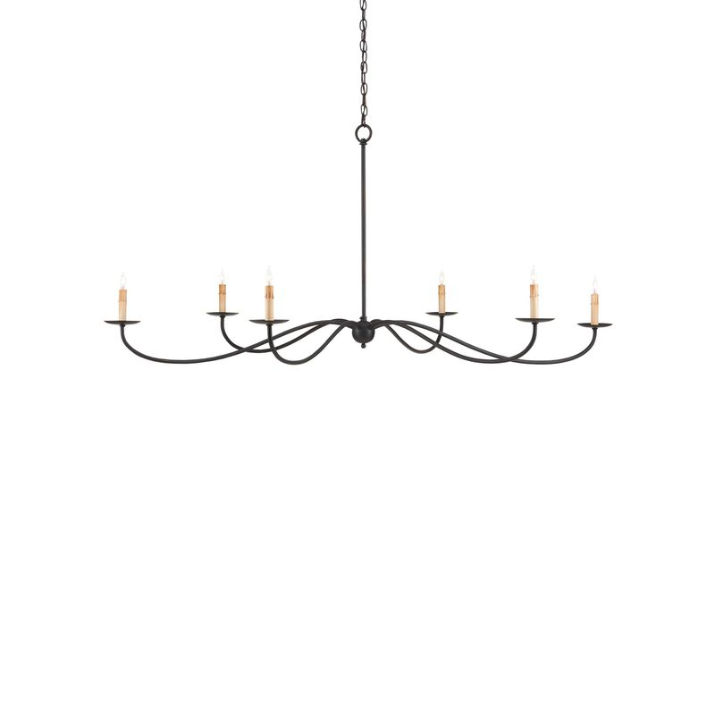 Saxon 63 Inch 6 Light Chandelier by Currey and Company