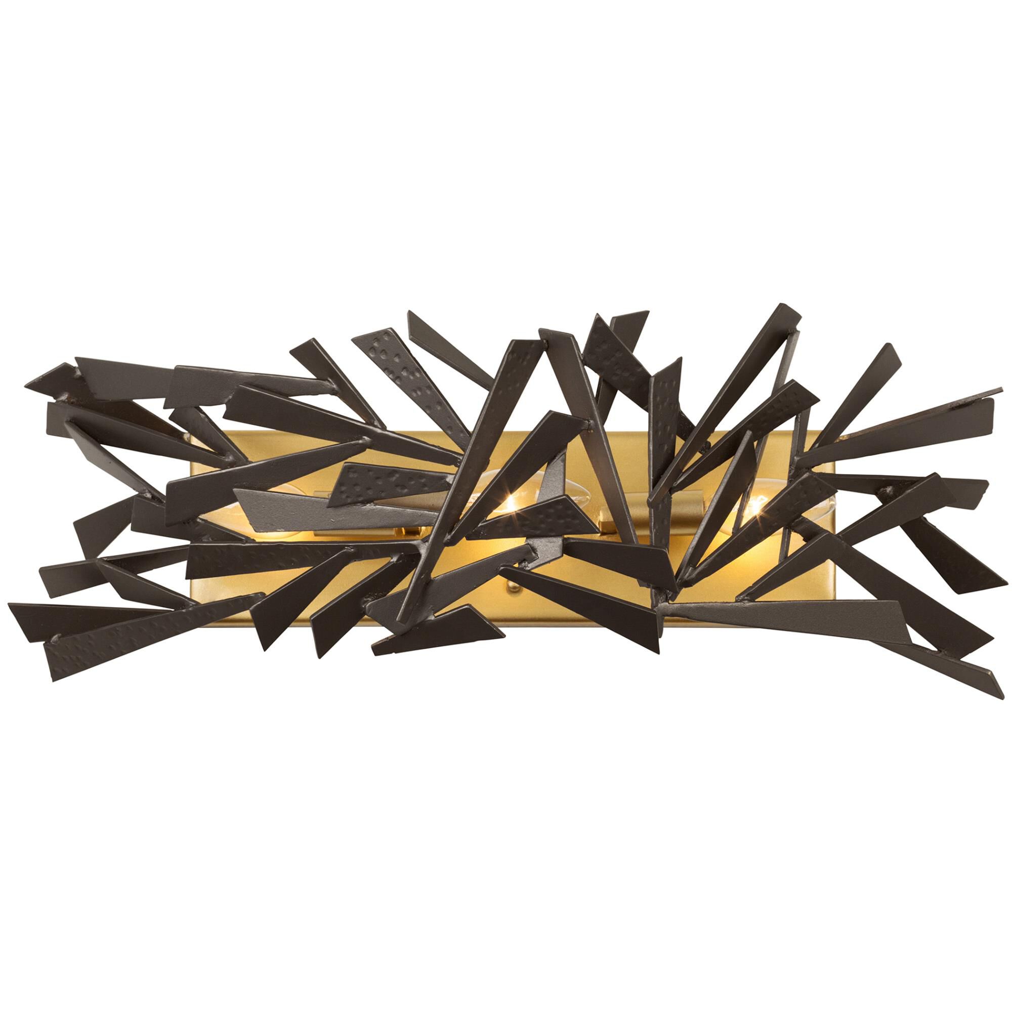 Shown in Antique Gold/Rustic Bronze finish