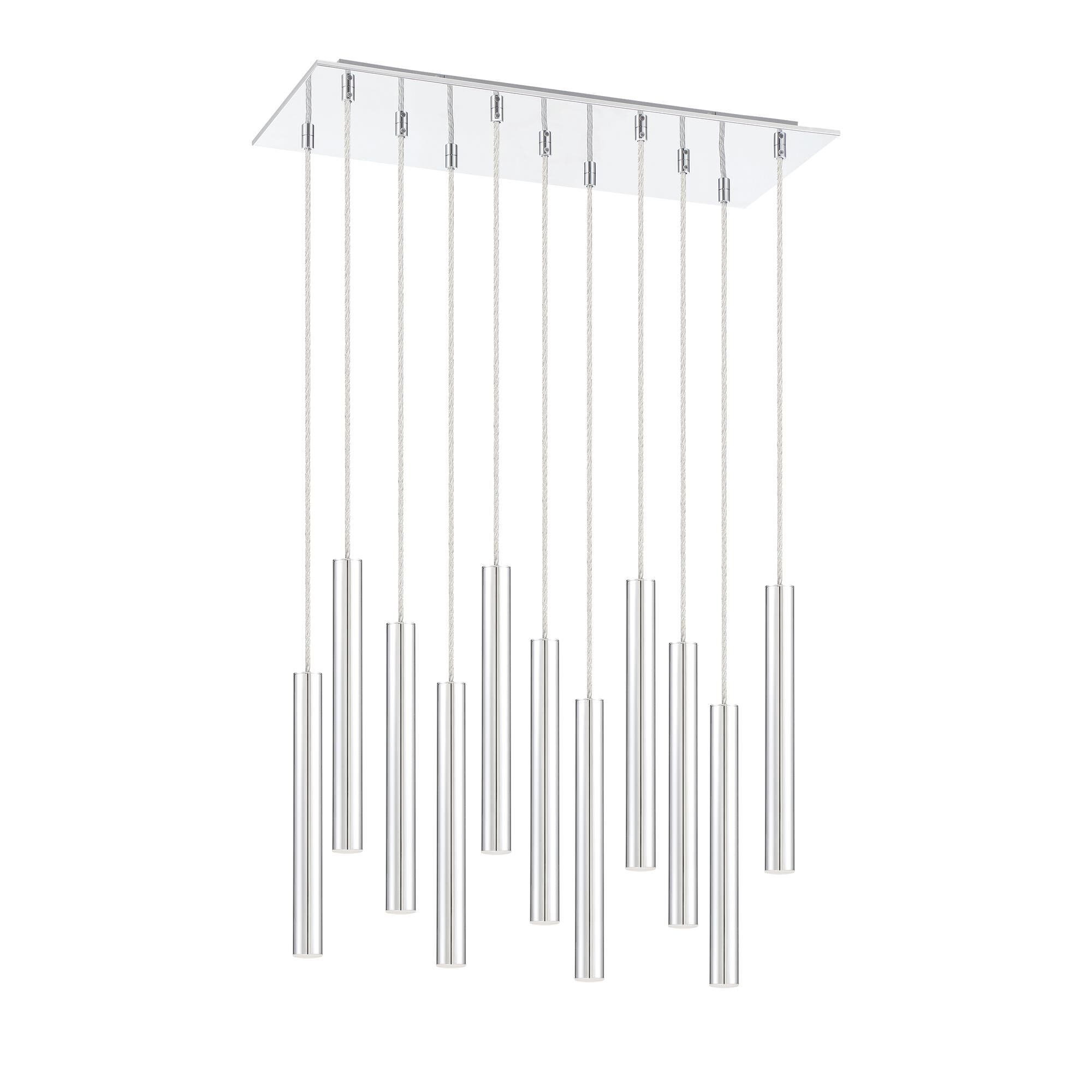 Shown in Chrome finish and Steel glass and Steel shade