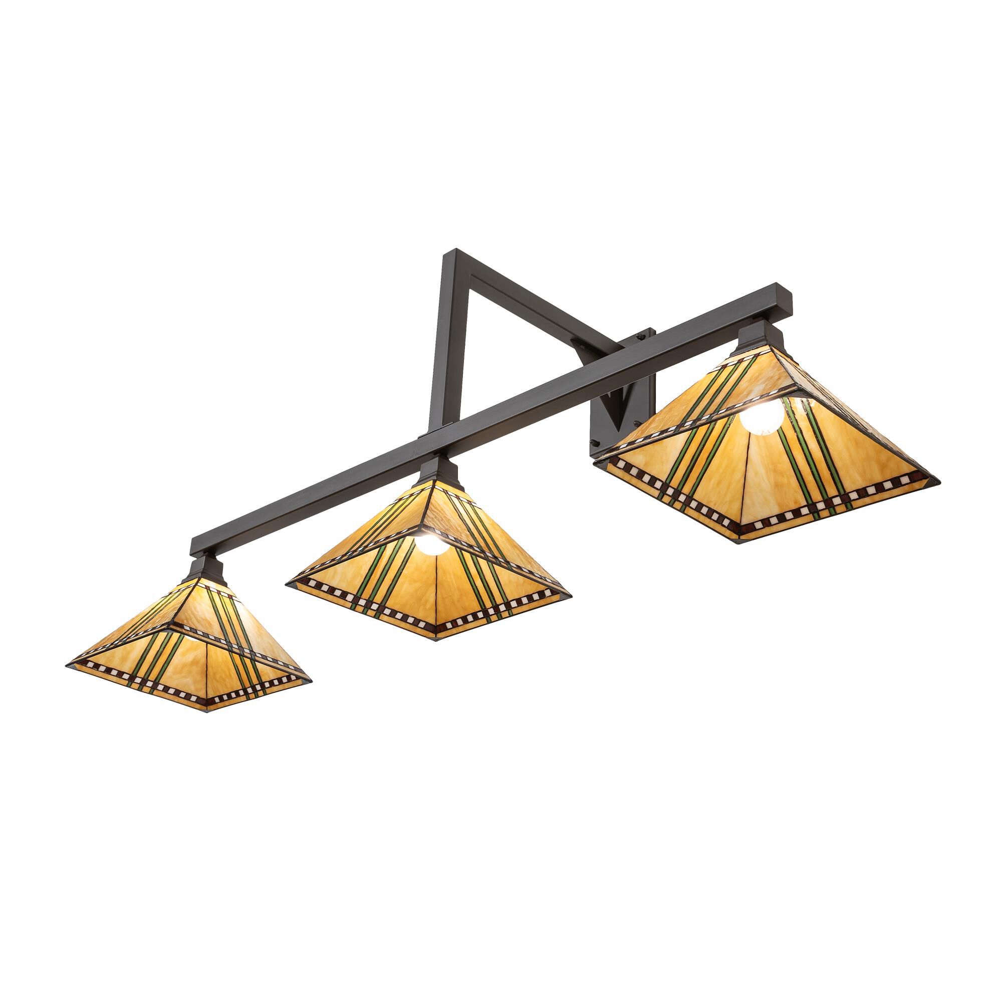 Shown in Oil Rubbed Bronze finish and Sunflower glass