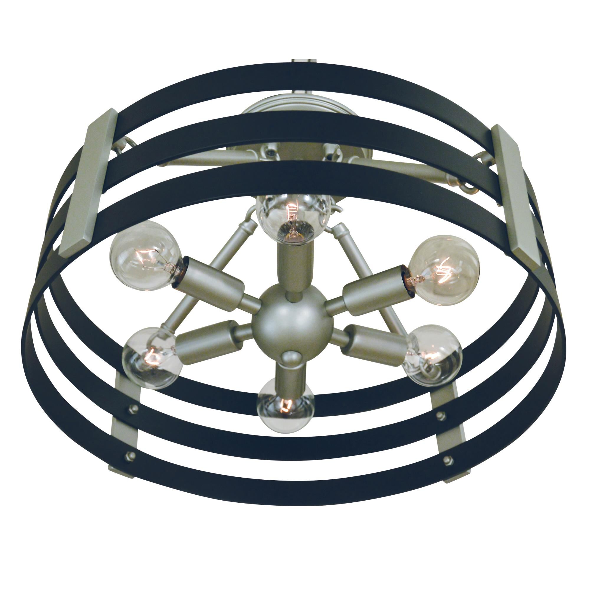 Luxe 15 Inch 6 Light Semi Flush Mount by Framburg