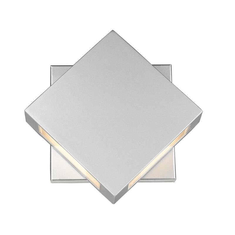 Quadrate 9 Inch Tall 2 Light LED Outdoor Wall Light by Z-Lite