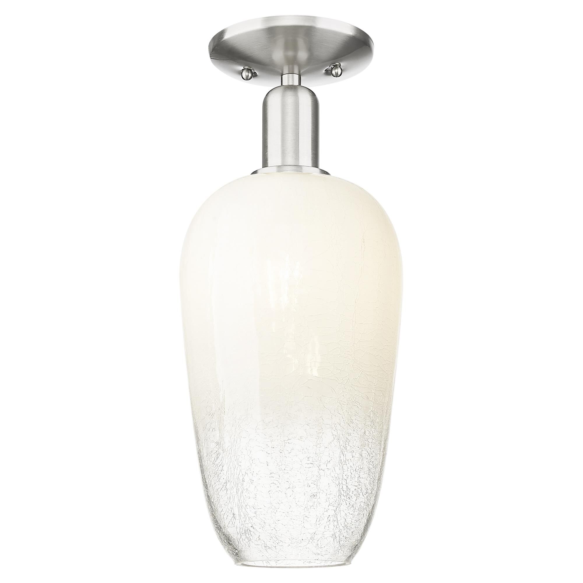 Shown in Brushed Satin Nickel finish and Opal glass