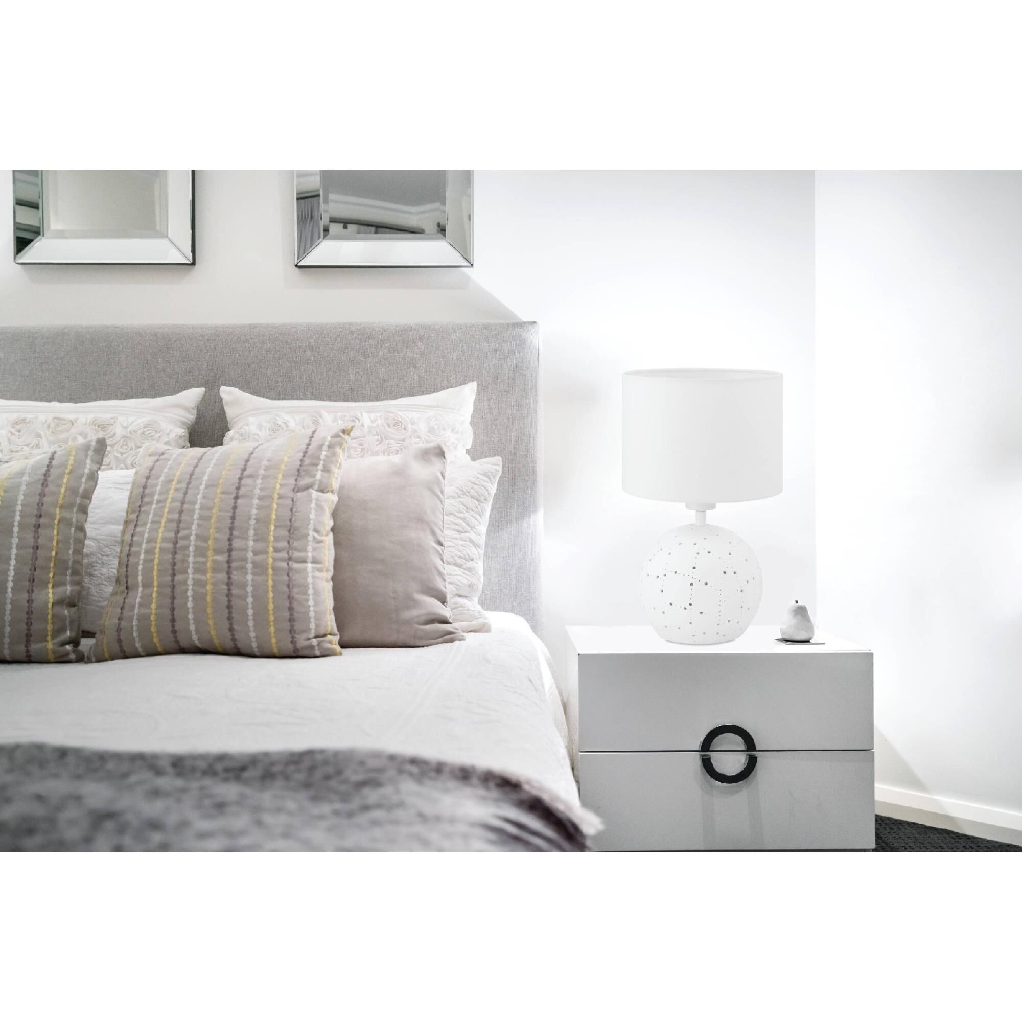 Shown in White finish and White shade