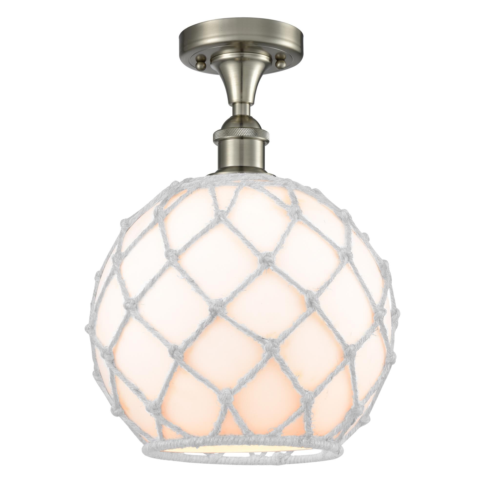 Bruno Marashlian Farmhouse Rope 10 Inch Semi Flush Mount by Innovations Lighting
