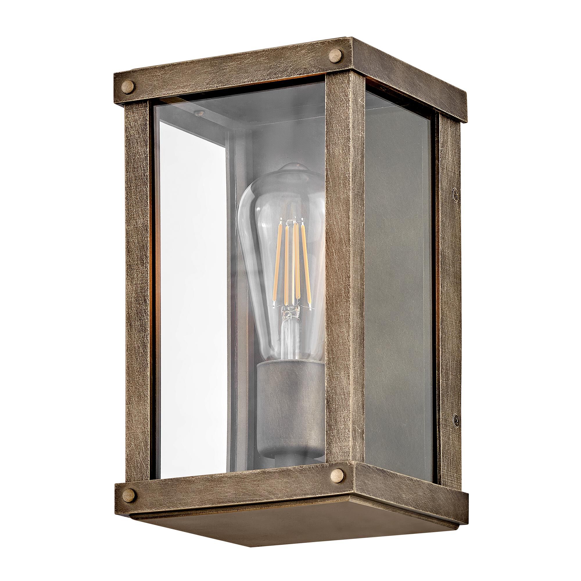 Shown in Burnished Bronze finish and Clear glass