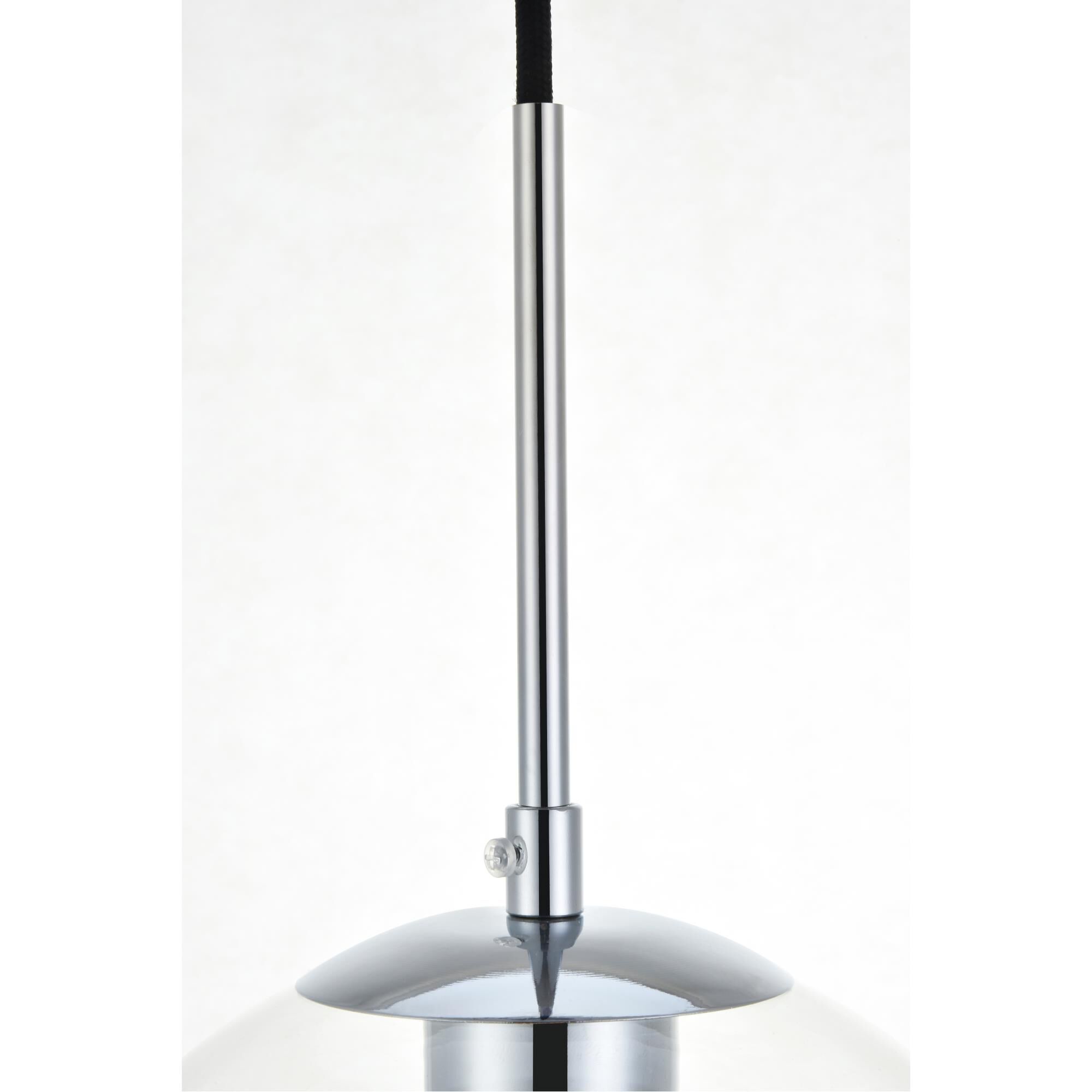 Shown in Chrome finish and Clear glass