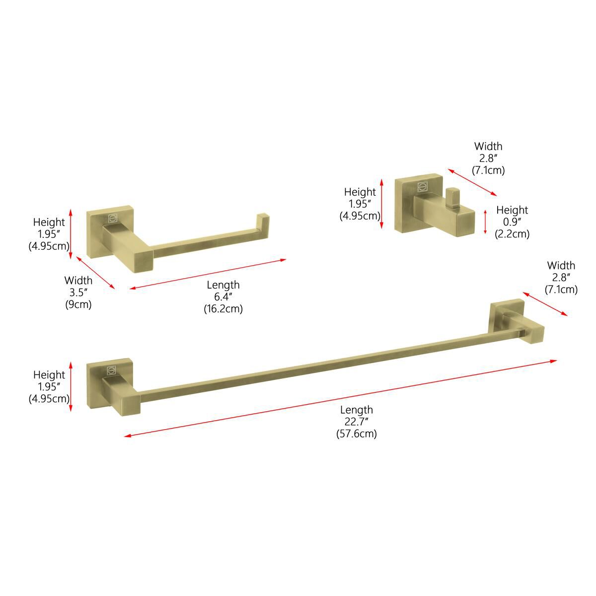 Isla 3 Piece Towel Bar Set by Elegant Decor