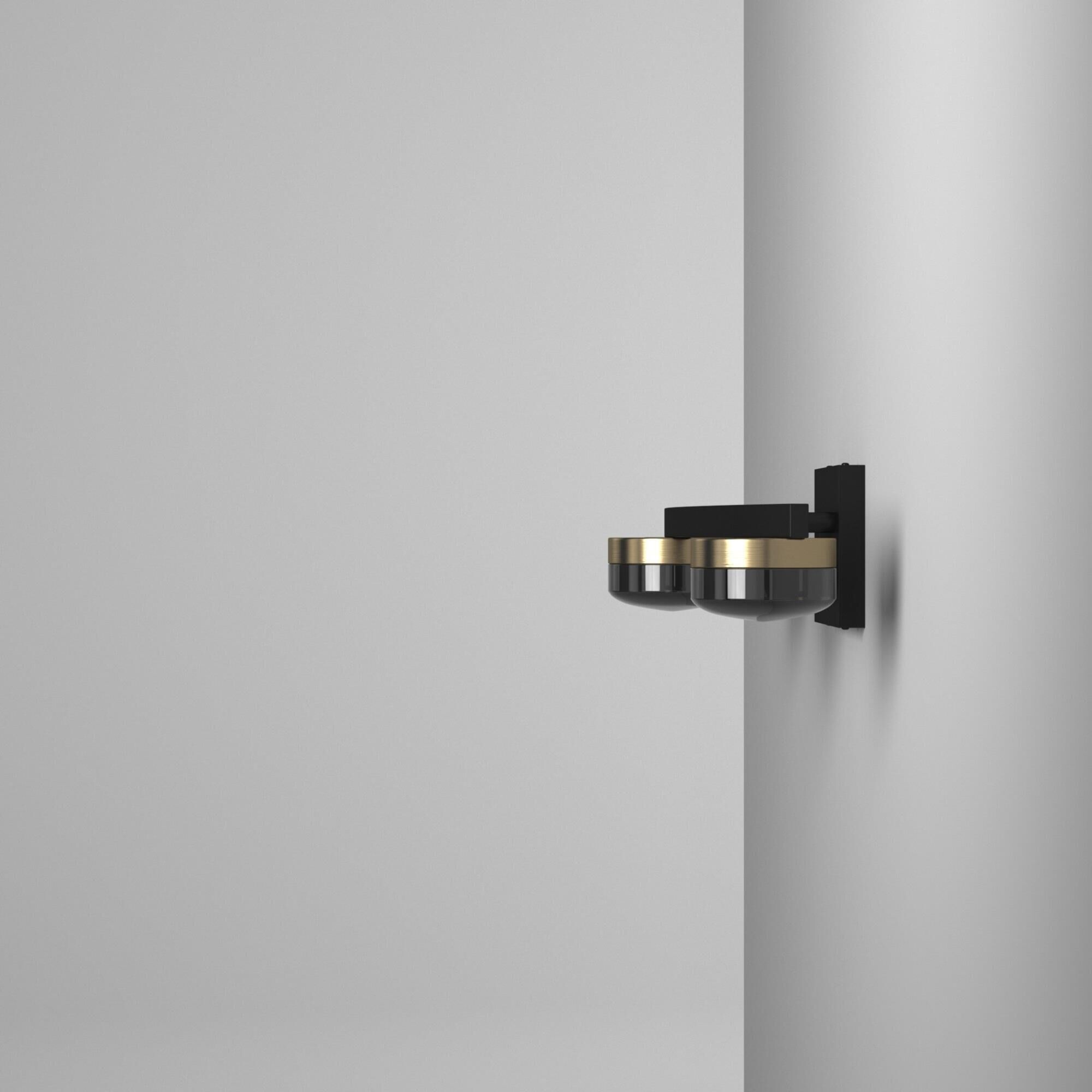 Shown in Matte Black with Brass Accents finish and Opal Artisan glass