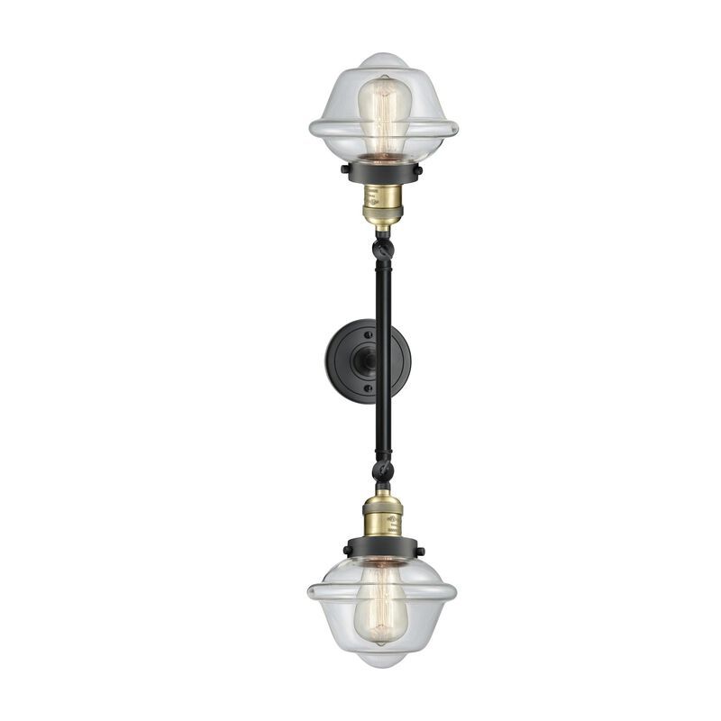 Bruno Marashlian Small Oxford 17 Inch 2 Light Bath Vanity Light by Innovations Lighting
