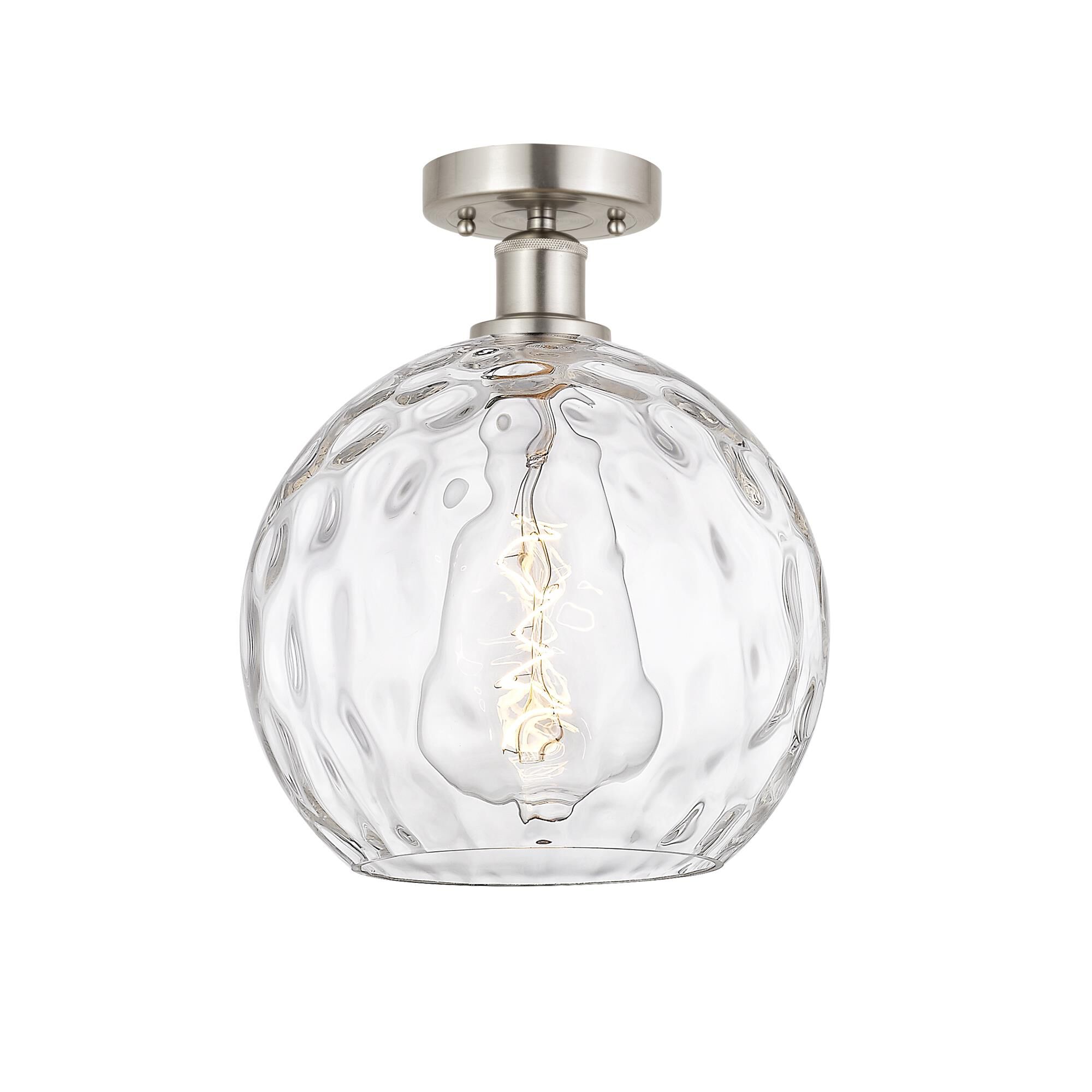 Shown in Brushed Satin Nickel finish and Clear Water glass