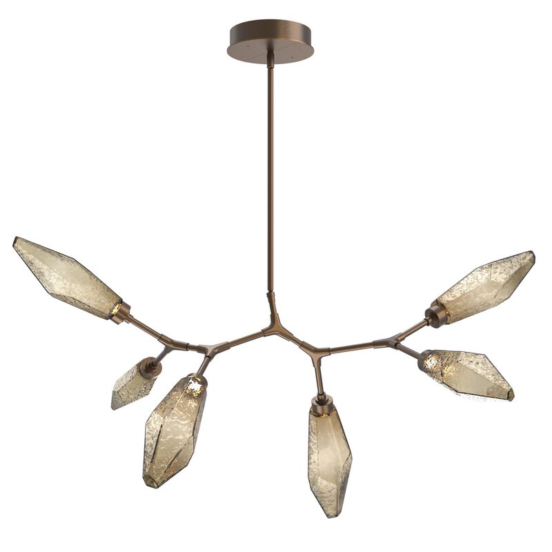 Rock Crystal Linear Suspension Light by Hammerton Studio
