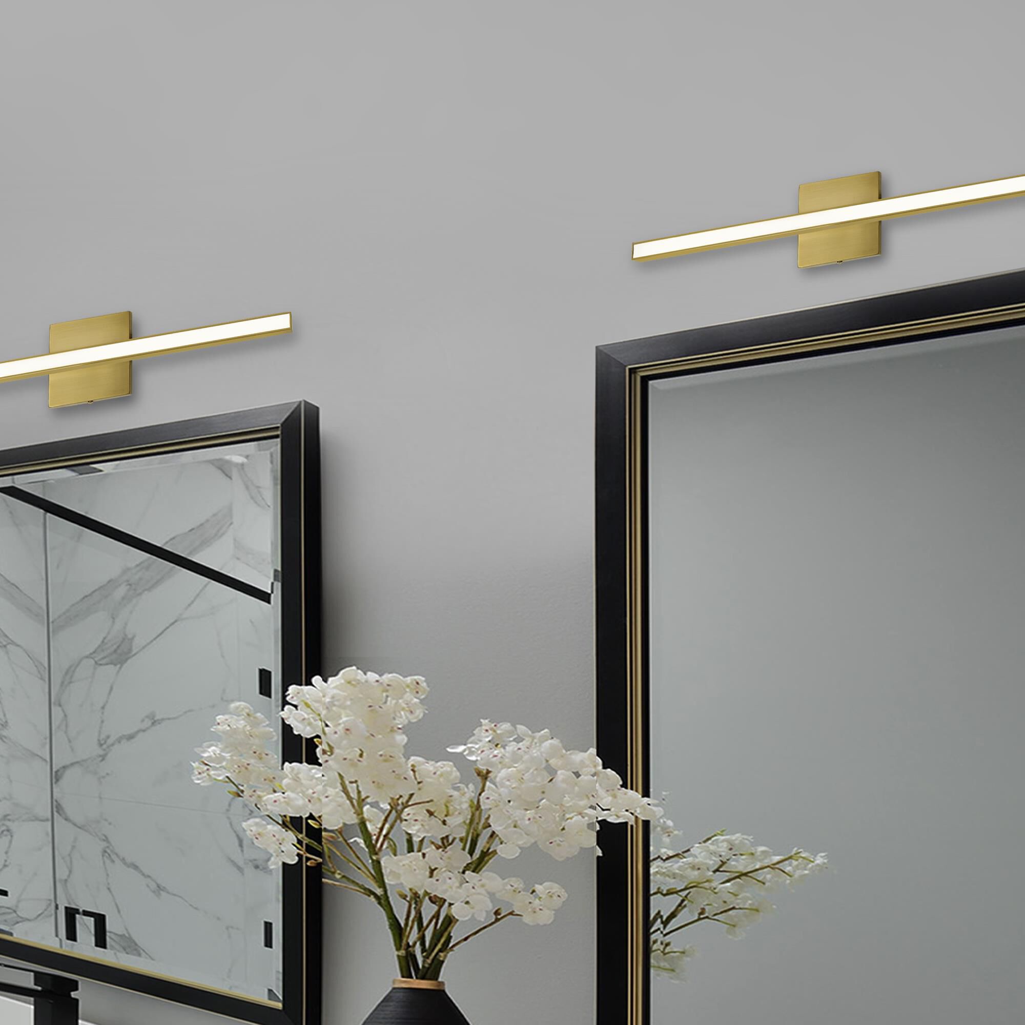 Shown in Aged Brass and White finish