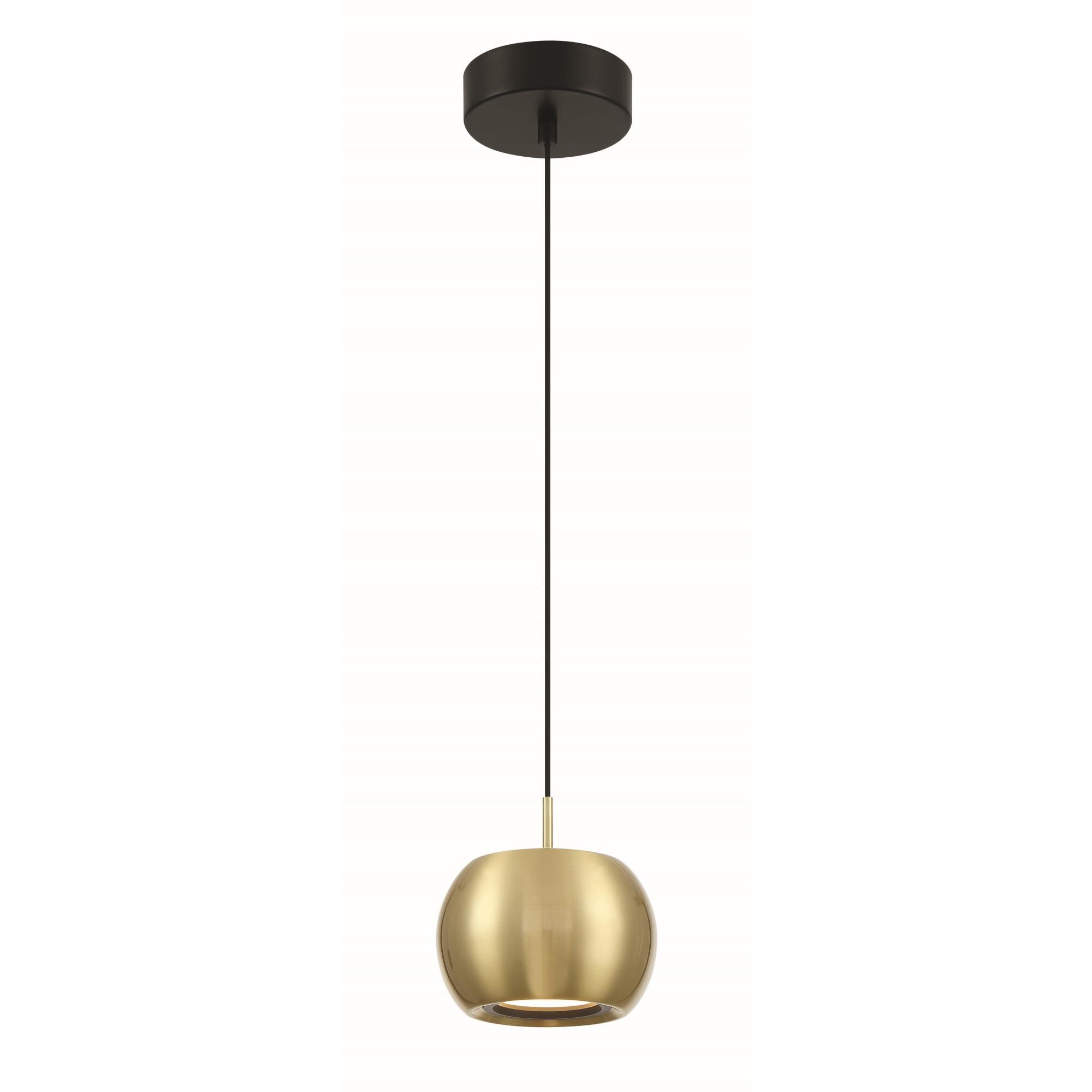 Shown in Coal and Brushed Gold finish and Frosted Acrylic glass