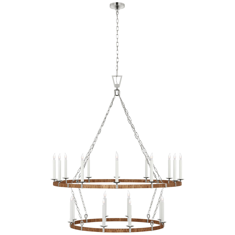 Chapman & Myers Darlana Wrapped 52 Inch 20 Light LED Chandelier by Visual Comfort Signature Collection