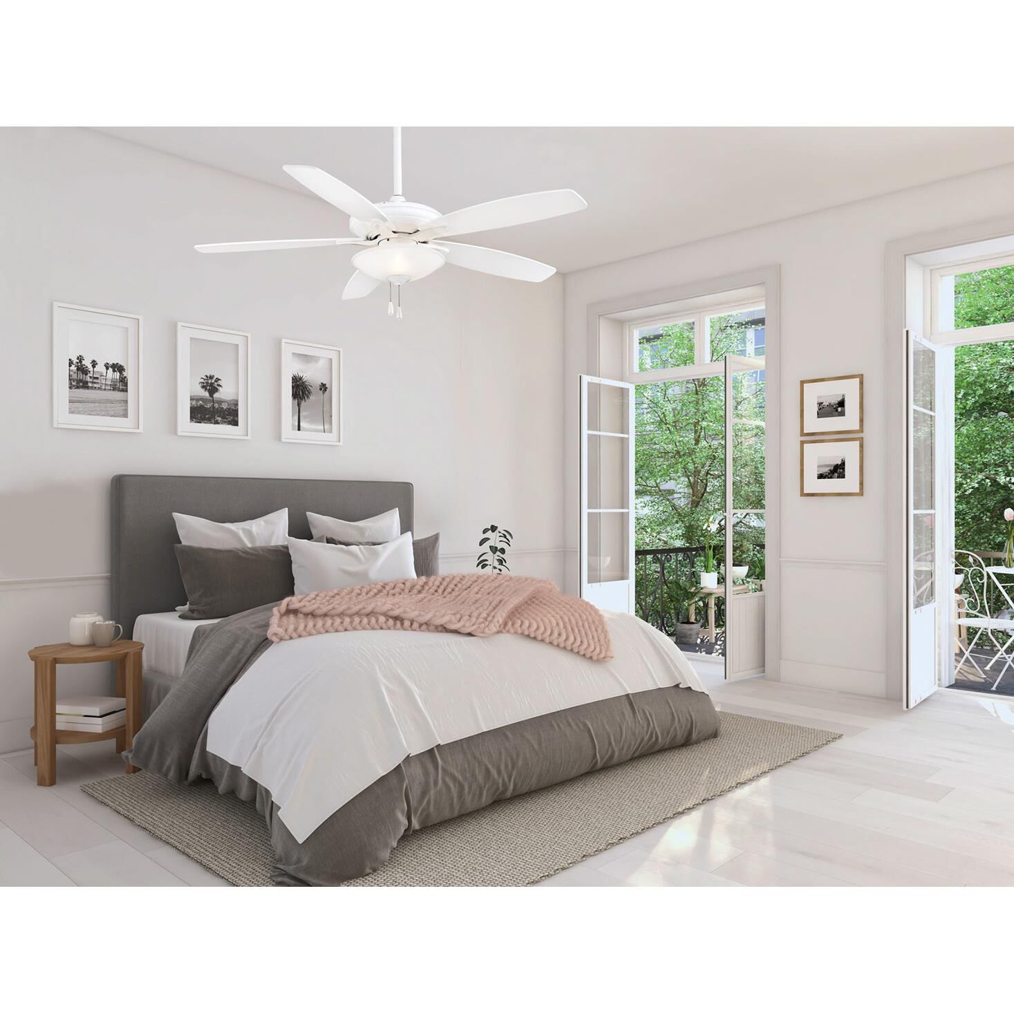 Shown in White finish and Frosted White glass