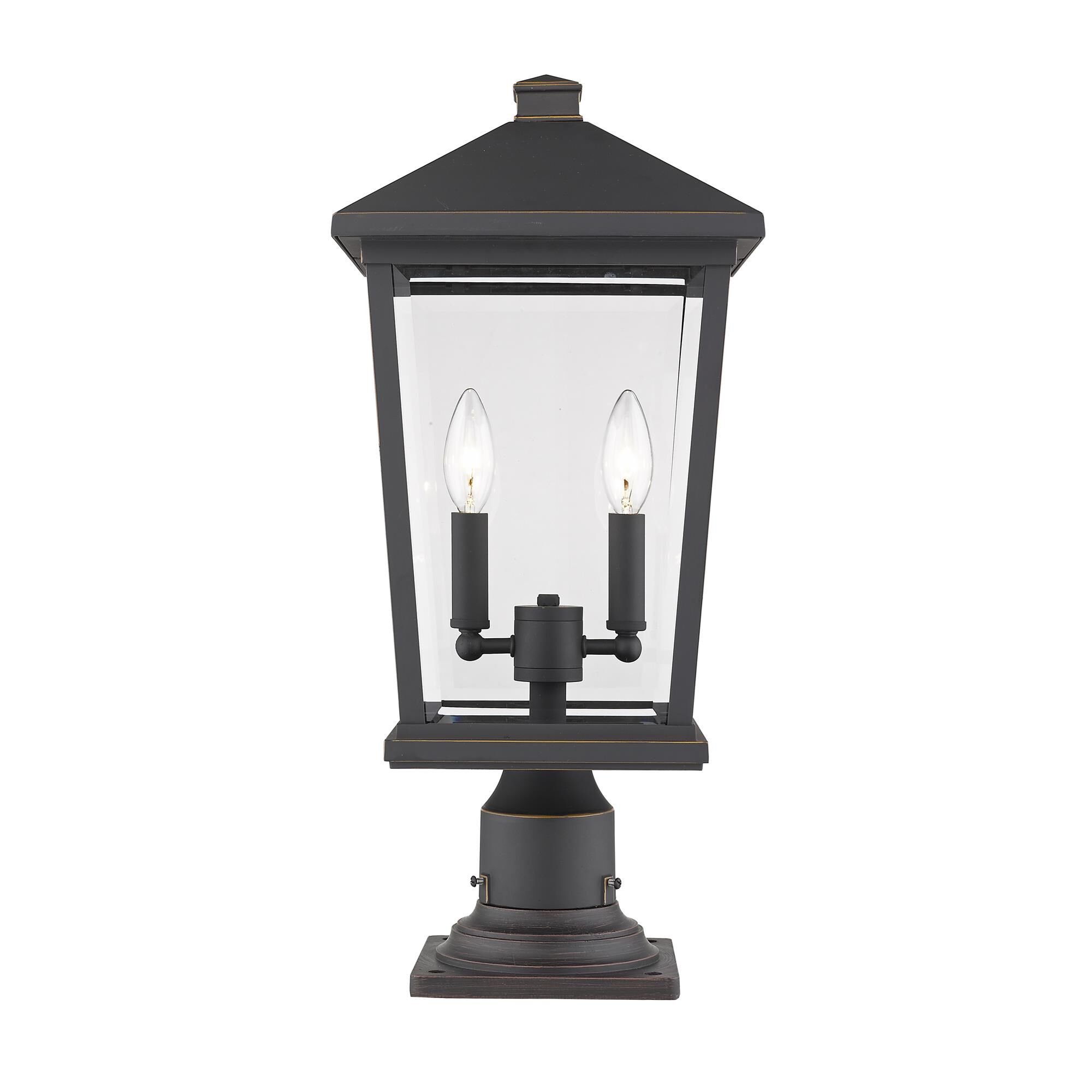 Beacon 21 Inch Tall 2 Light Outdoor Pier Lamp by Z-Lite
