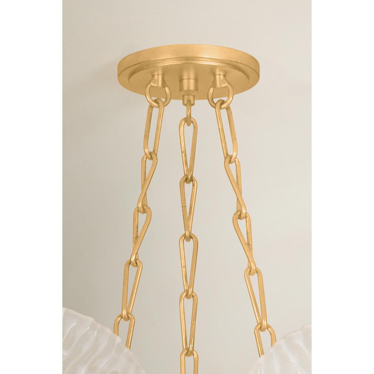 Shown in Vintage Gold Leaf finish and Piastre glass