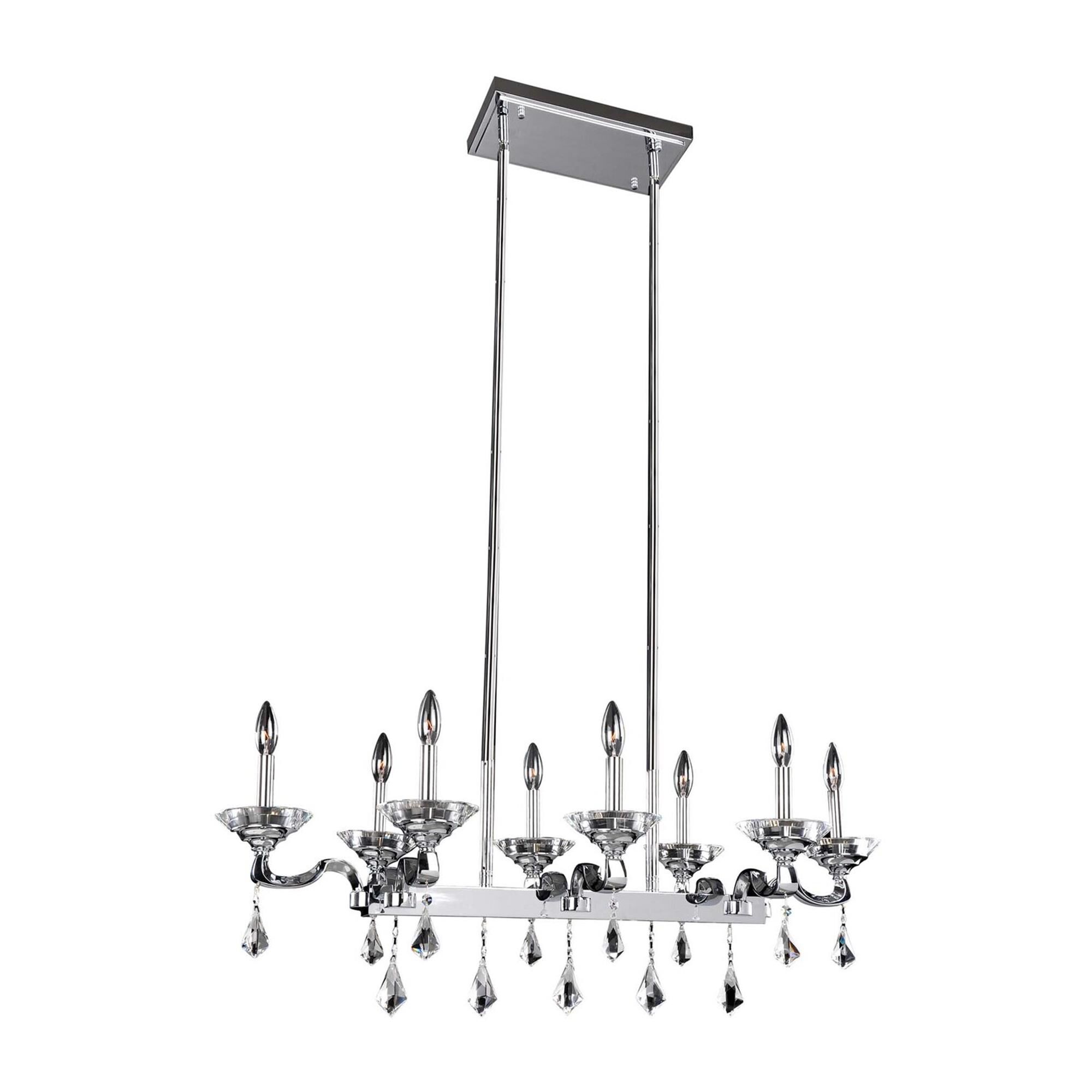 Shown in Chrome finish and Firenze Clear crystal