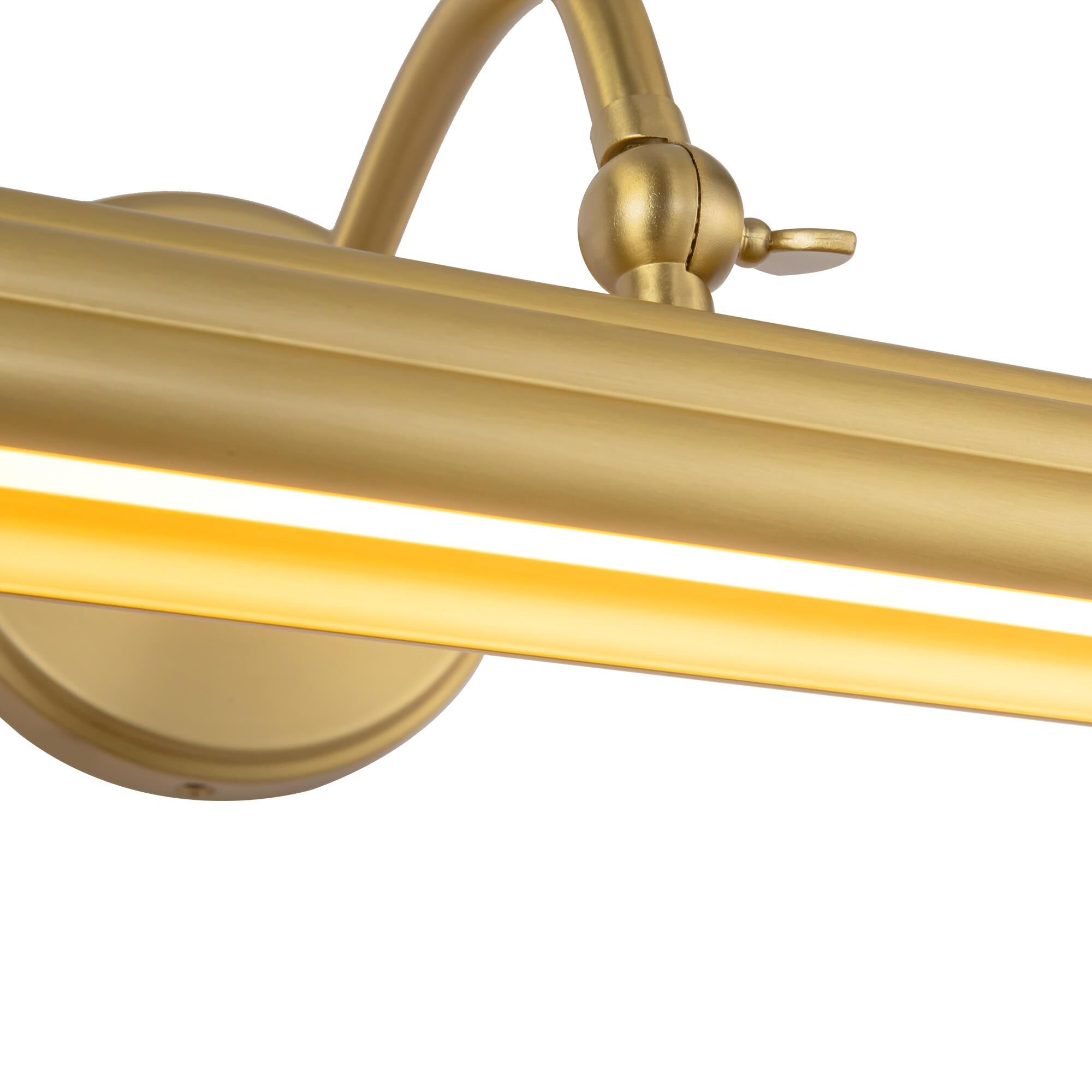 Shown in Brushed Gold finish and Frosted Acrylic Diffuser glass and Aluminum shade