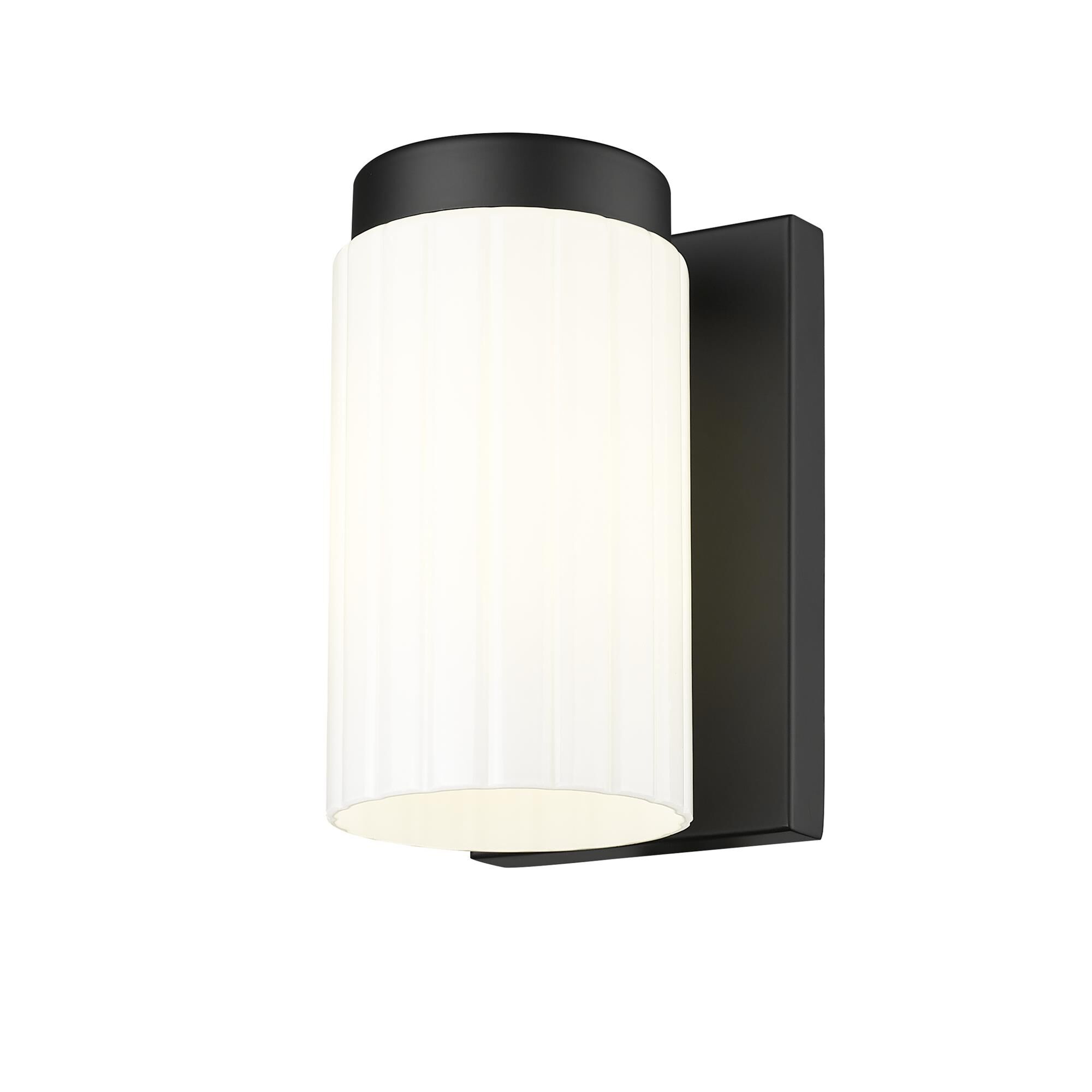 Shown in Matte Black finish and Matte Opal glass and Matte Opal shade
