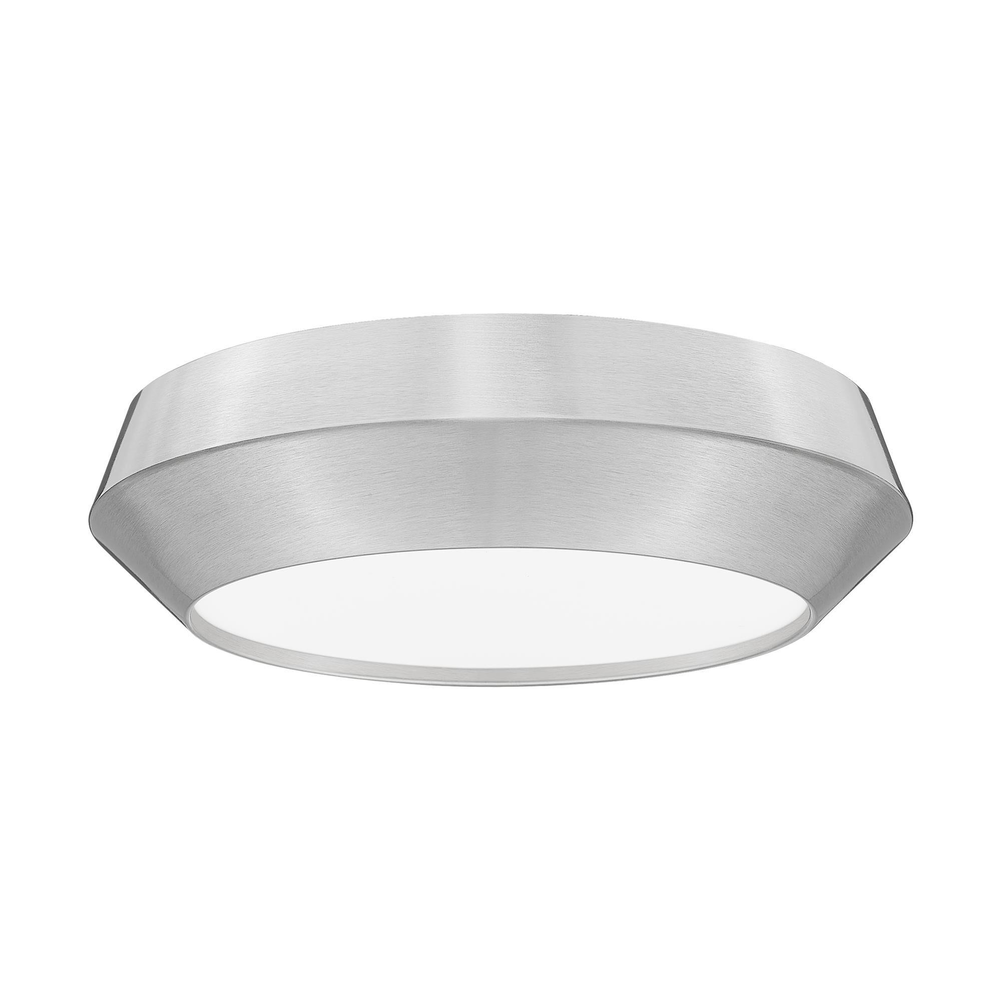 Shown in Brushed Nickel finish and White glass