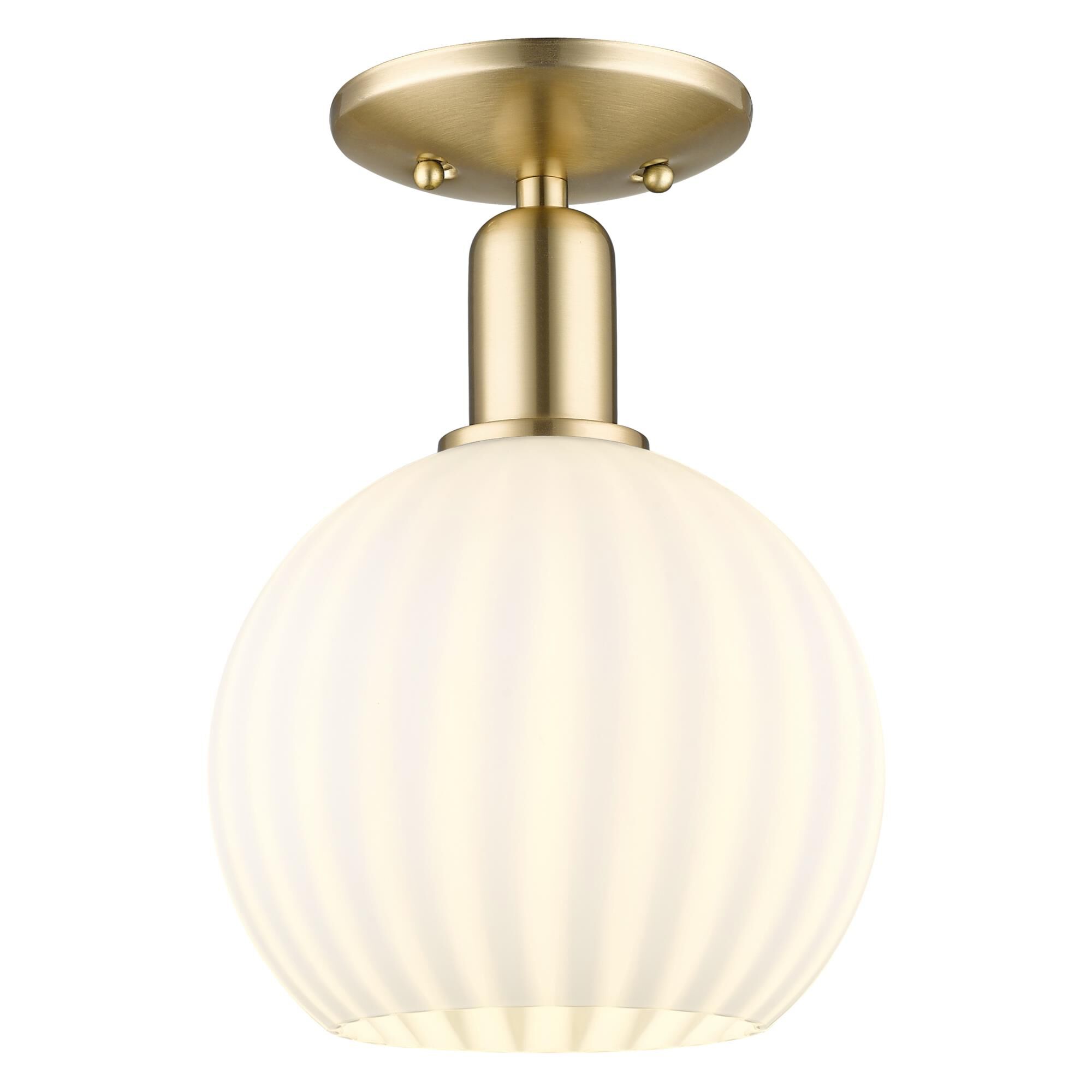 Bruno Marashlian White Venetian Semi Flush Mount by Innovations Lighting