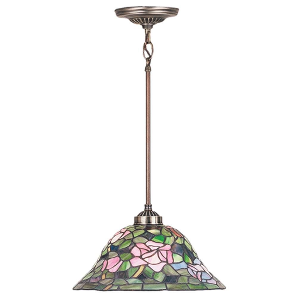 Meyda Lighting Tiffany Rosebush 12 Inch Mini Pendant