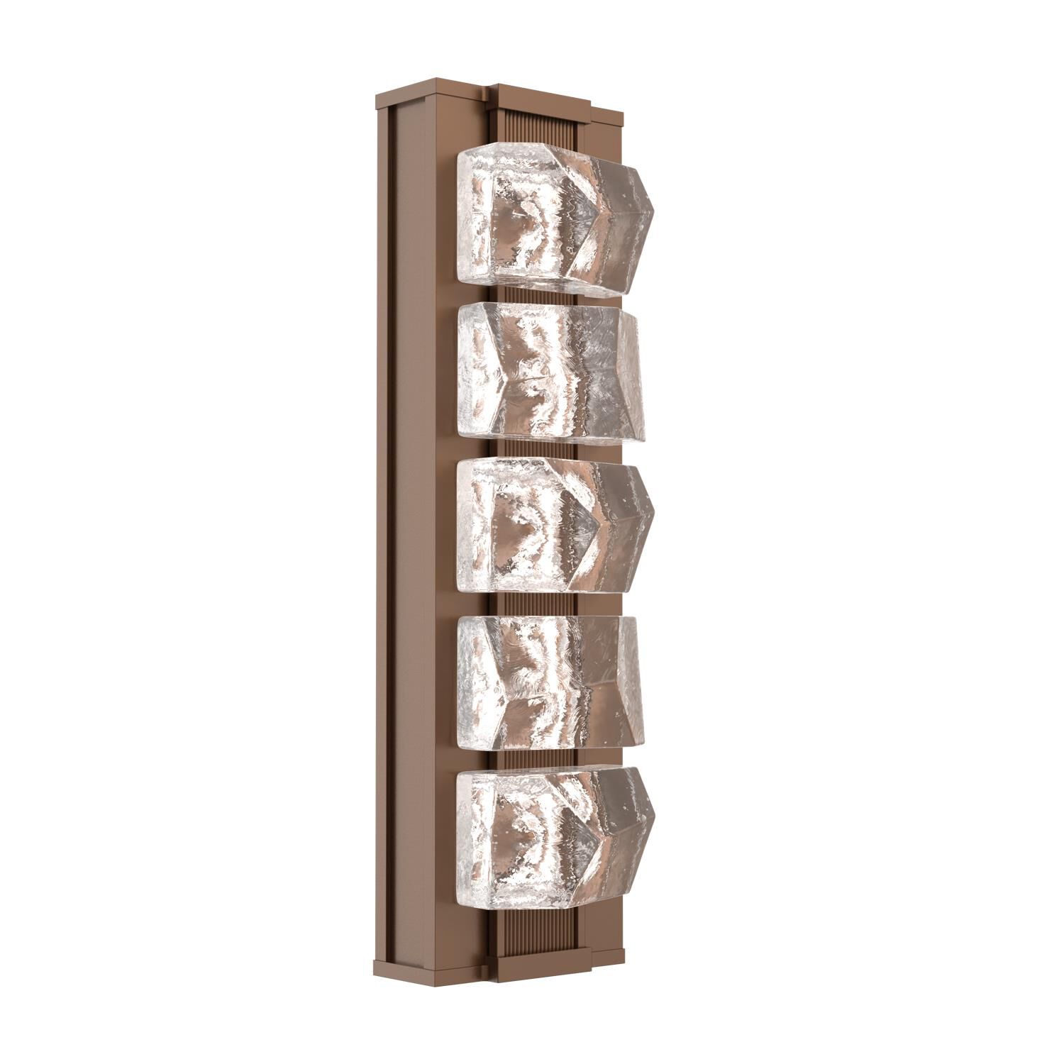 Shown in Burnished Bronze finish and Clear Stone glass and None accent