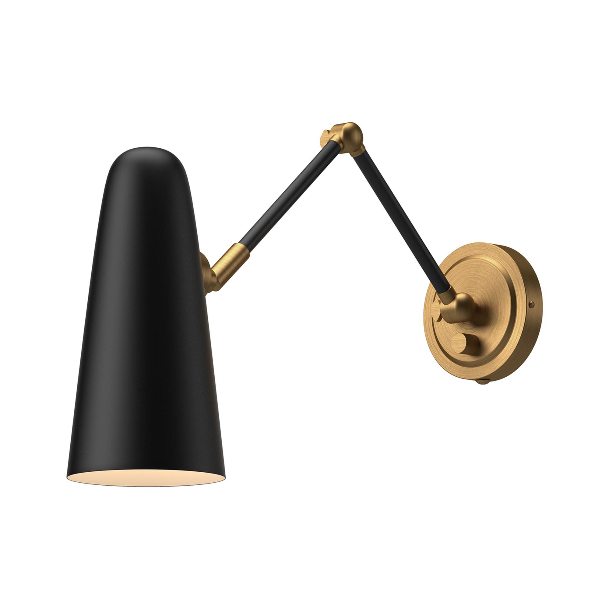 Shown in Matte Black And Aged Gold finish