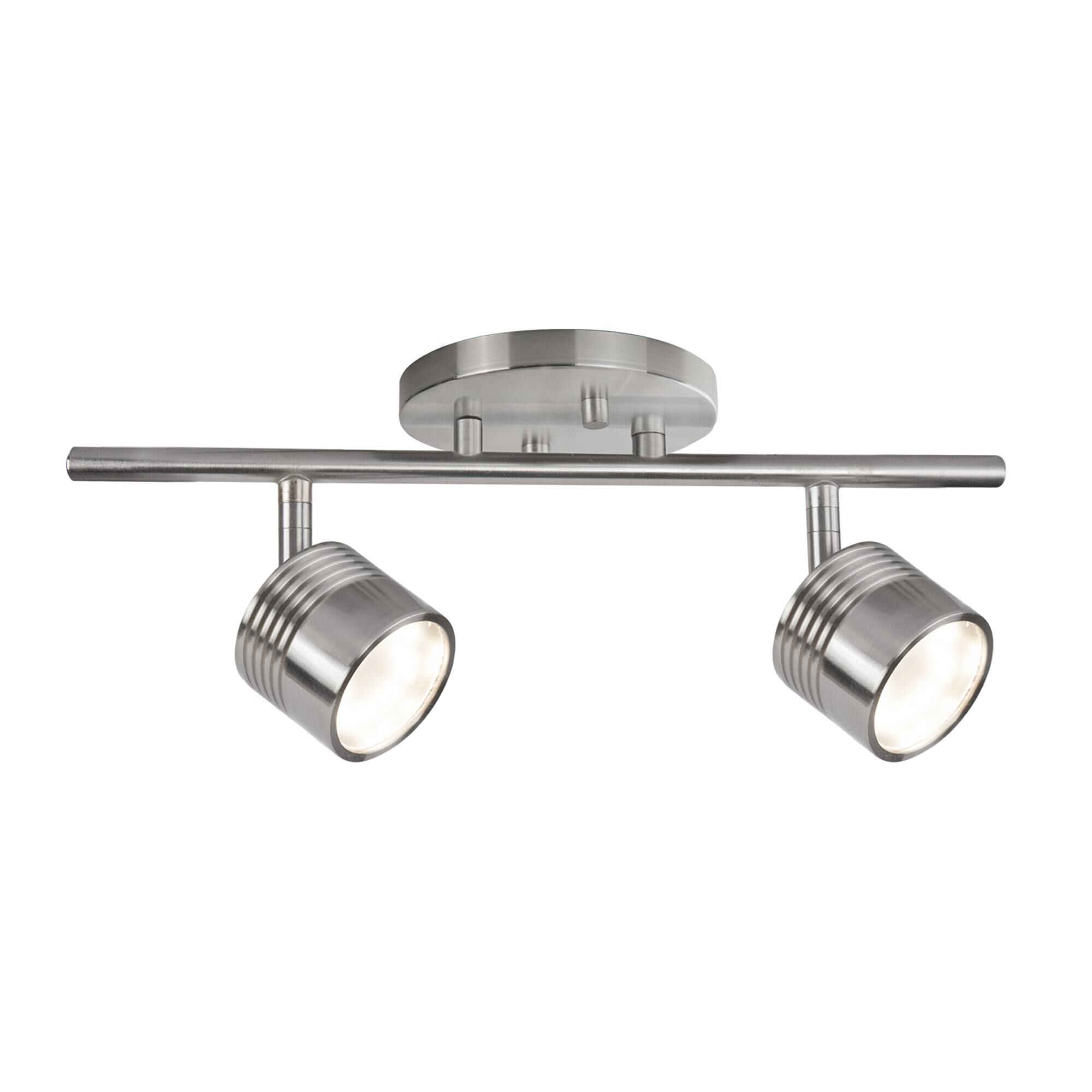 Shown in Brushed Nickel finish and Frosted glass