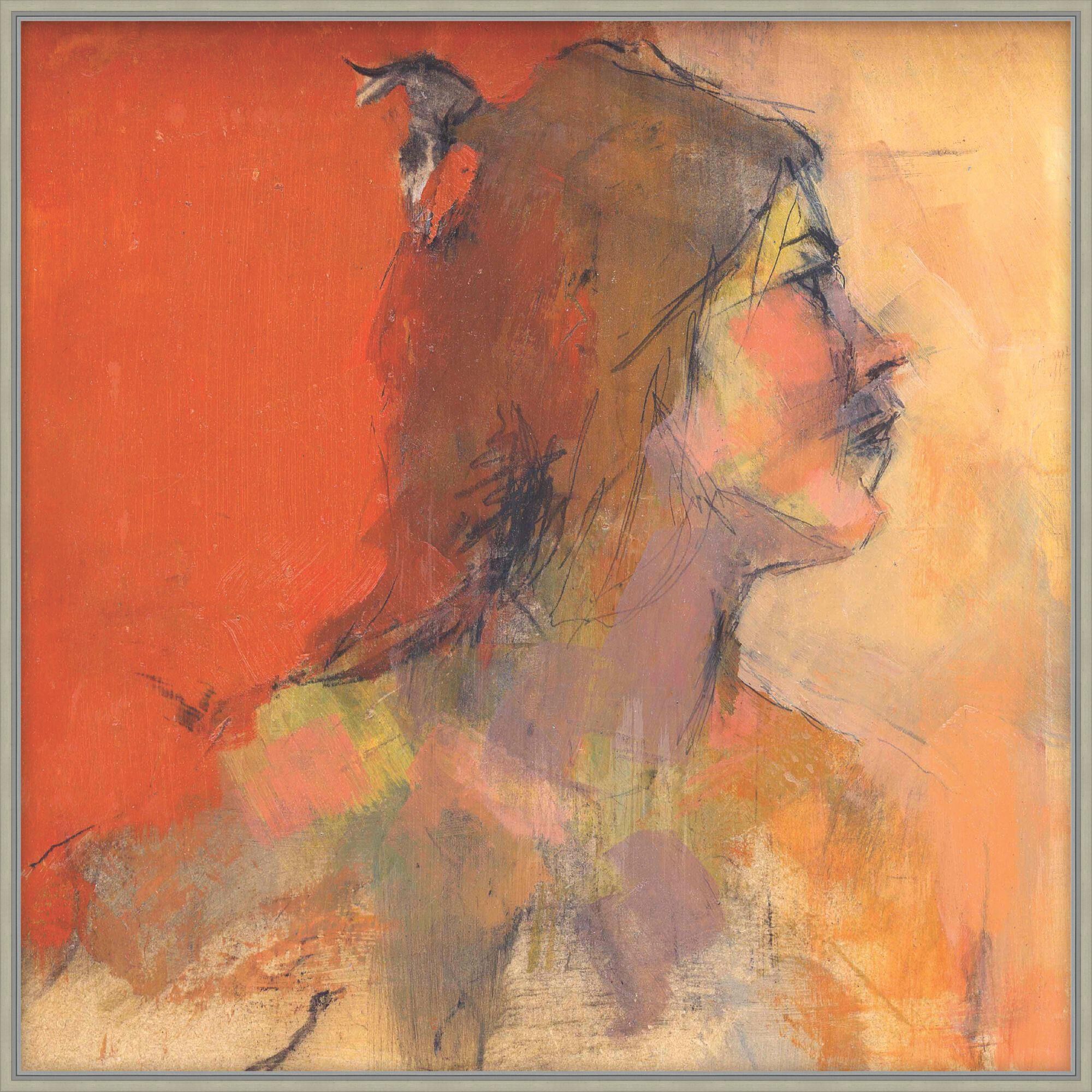 Girl In Orange Print by LEVEL57