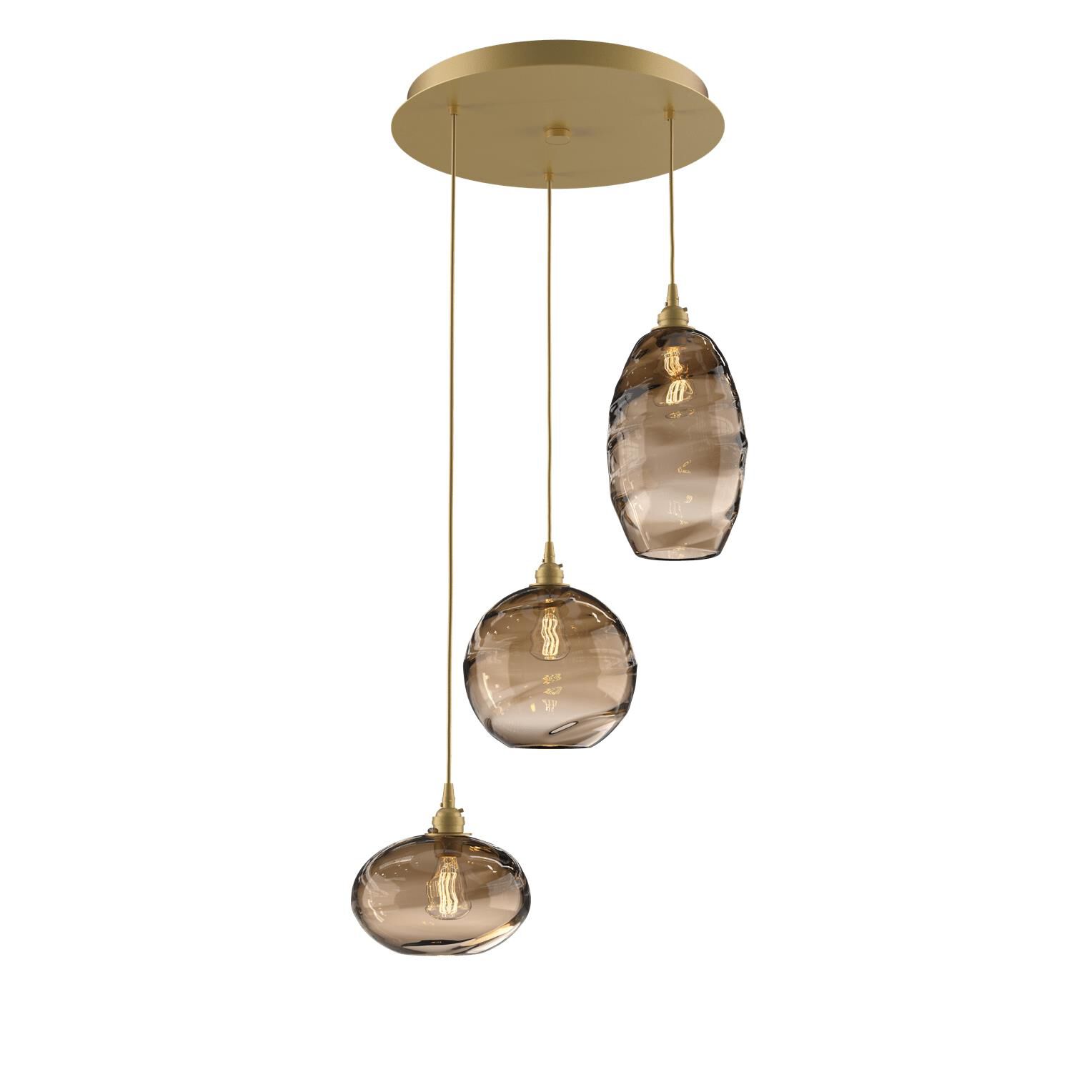 Misto 21 Inch 3 Light Multi Light Pendant by Hammerton Studio