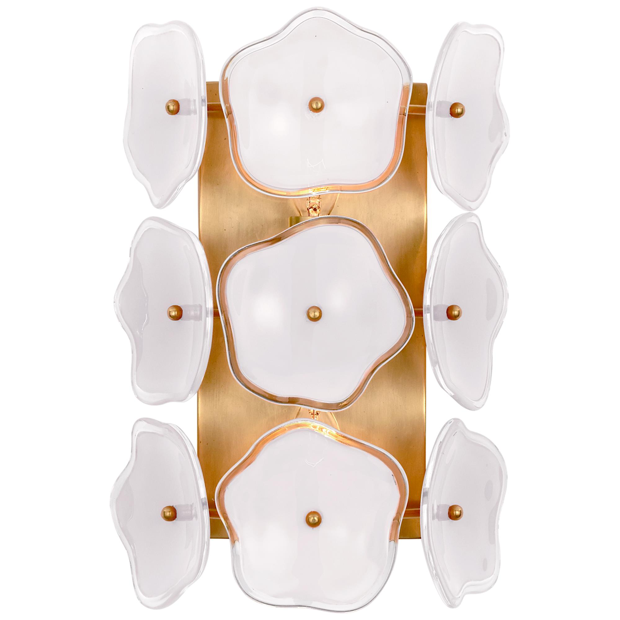 Shown in Soft Brass finish and Cream Tinted glass
