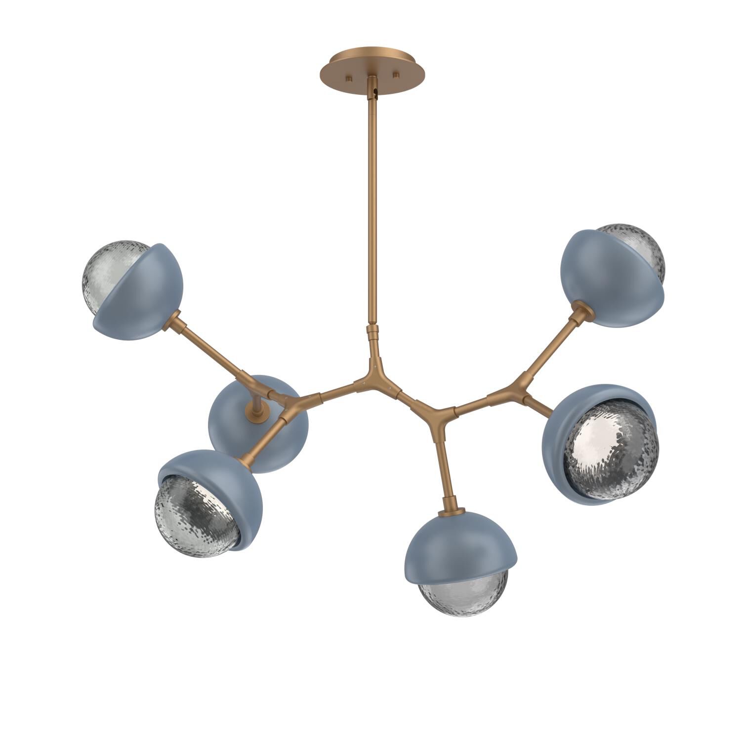 Levi Wilson Cabochon 31 Inch Linear Suspension Light by Hammerton Studio
