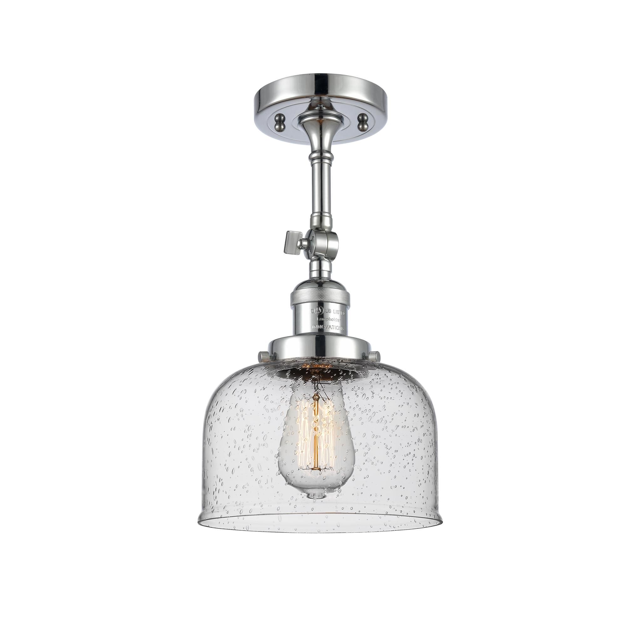 Bruno Marashlian Large Bell 8 Inch 1 Light Semi Flush Mount by Innovations Lighting