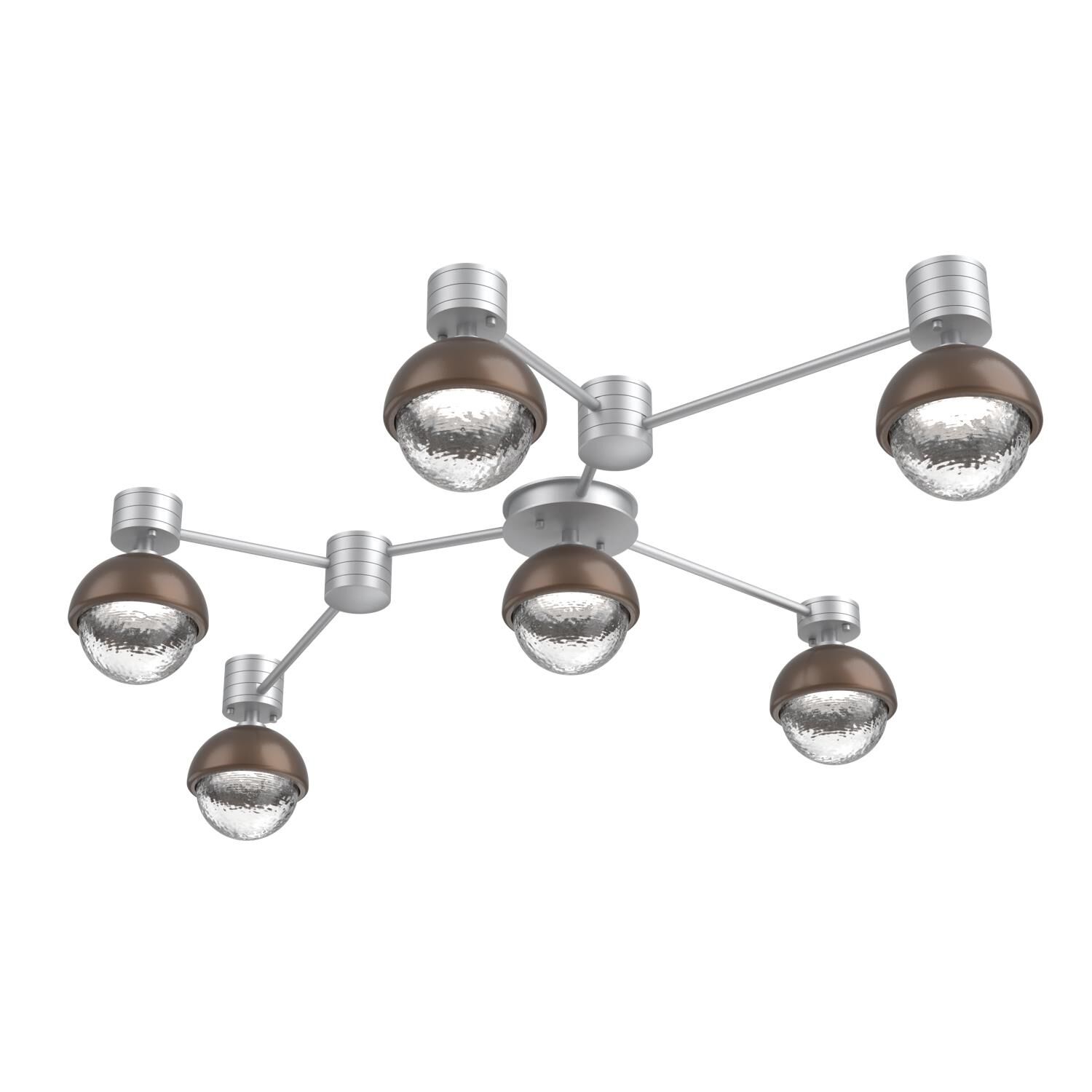 Shown in Classic Silver finish and Clear glass and Burnished Bronze accent