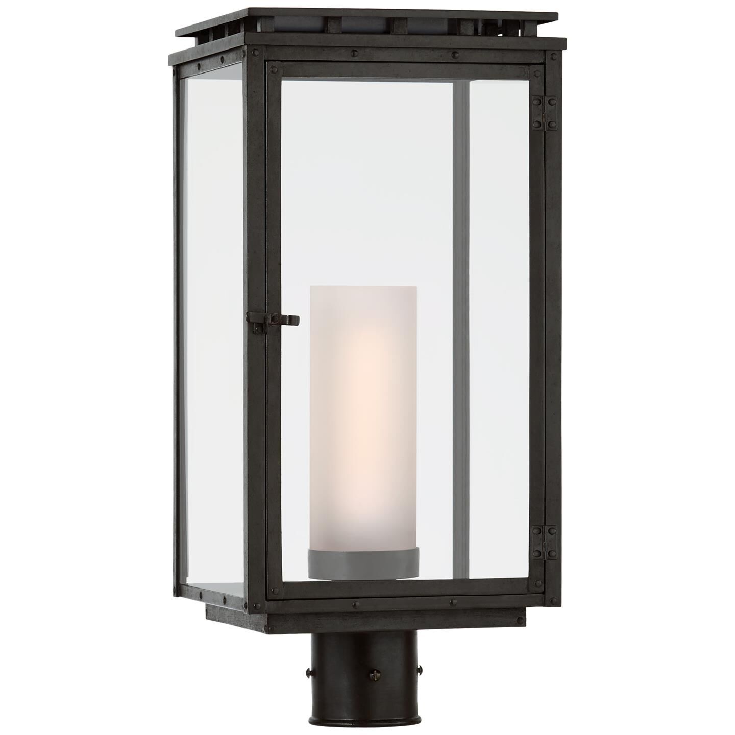 Shown in Aged Iron finish and Clear glass and Clear Glass shade