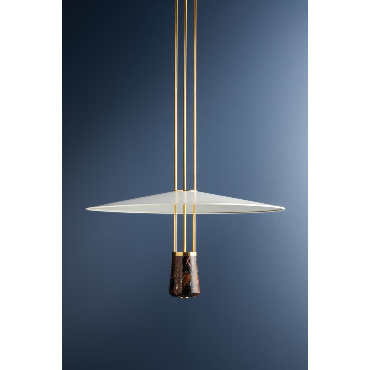 Shown in Aged Brass and Soft White finish and Soft White shade