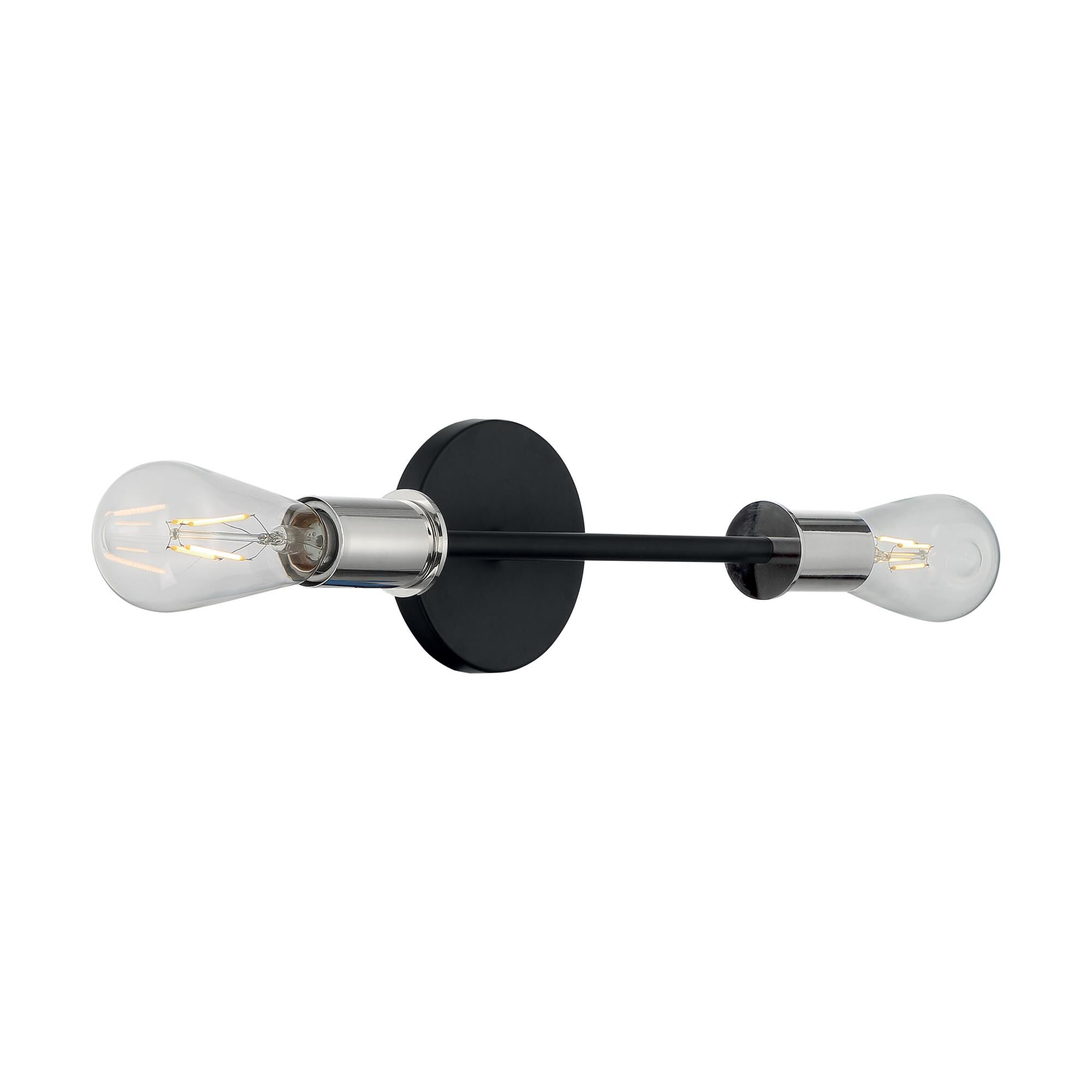 Shown in Black - Polished Nickel finish
