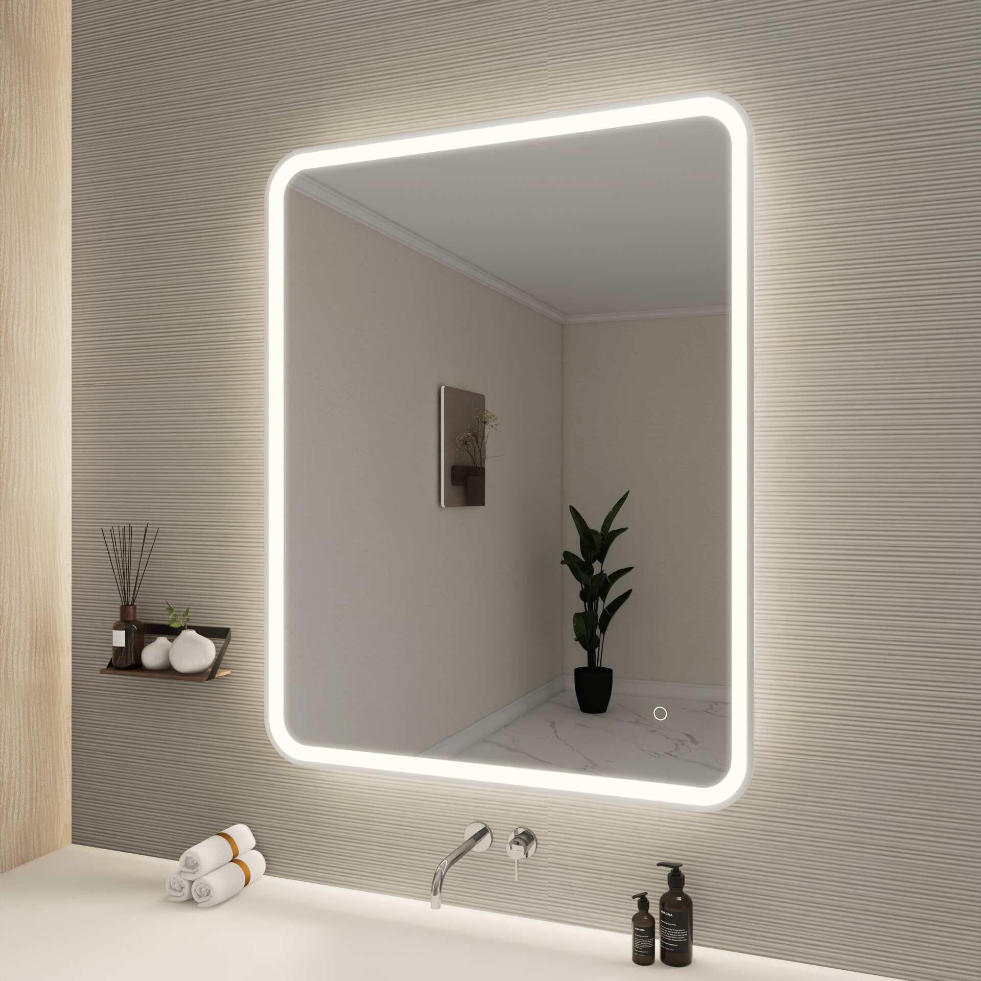 Harmoni 42 Inch Round LED Lighted Mirror by Elegant Decor