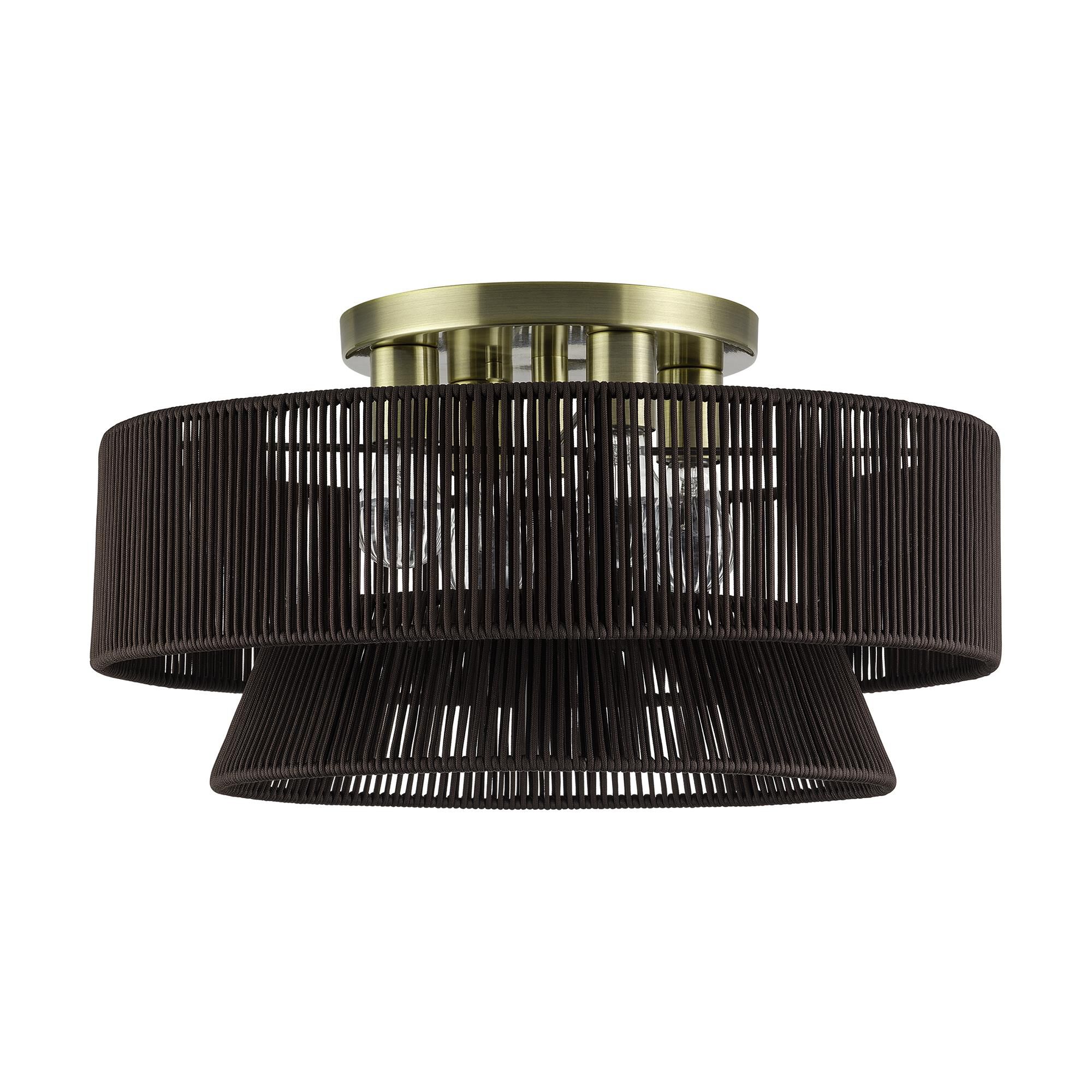 Florell 21 Inch Semi Flush Mount by Livex Lighting