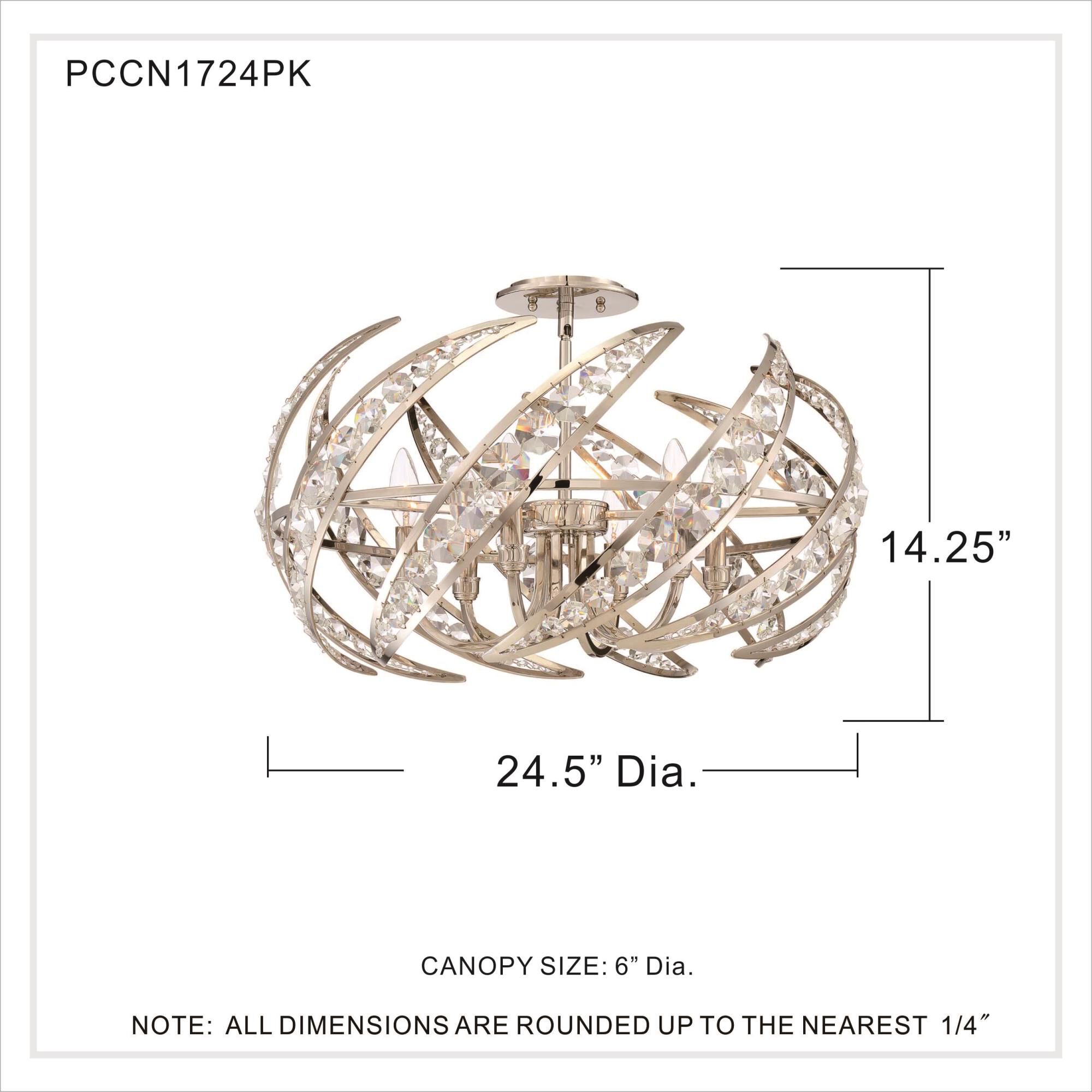 Crescent 24 Inch 6 Light Chandelier by Quoizel