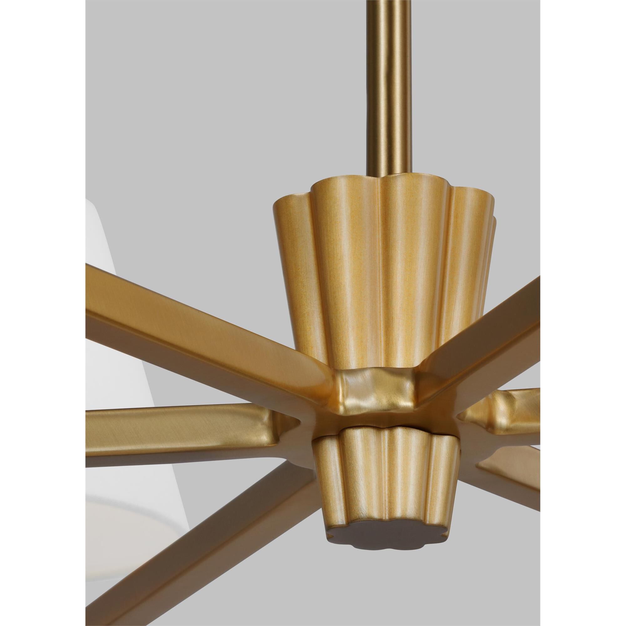 Shown in Burnished Brass finish and White Linen Fabric s shade