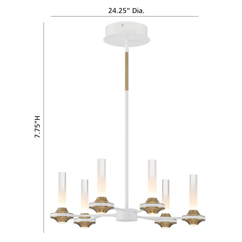 Torcia 24 Inch 12 Light LED Chandelier by Eurofase Lighting